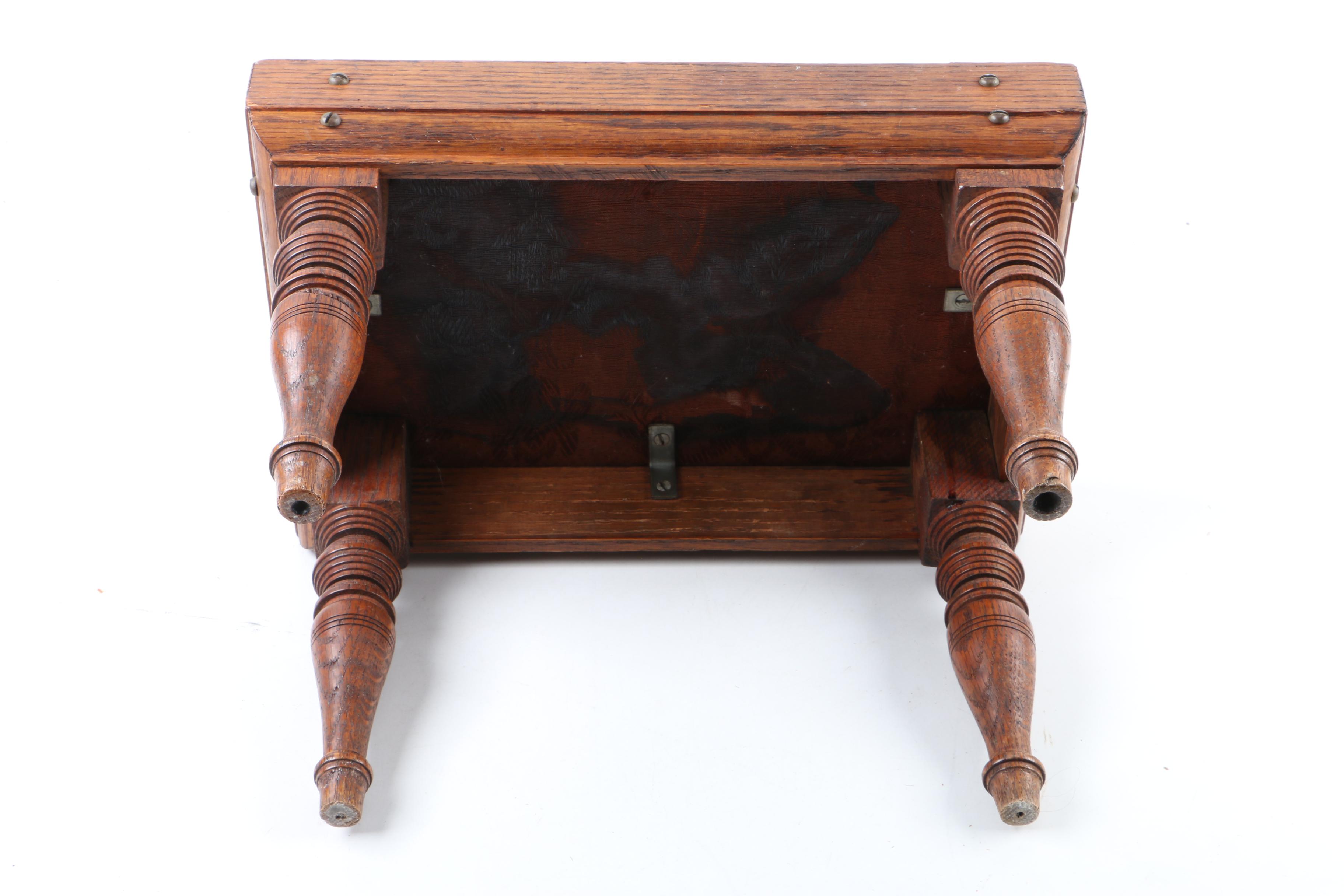 Vintage Needlepoint Footstool