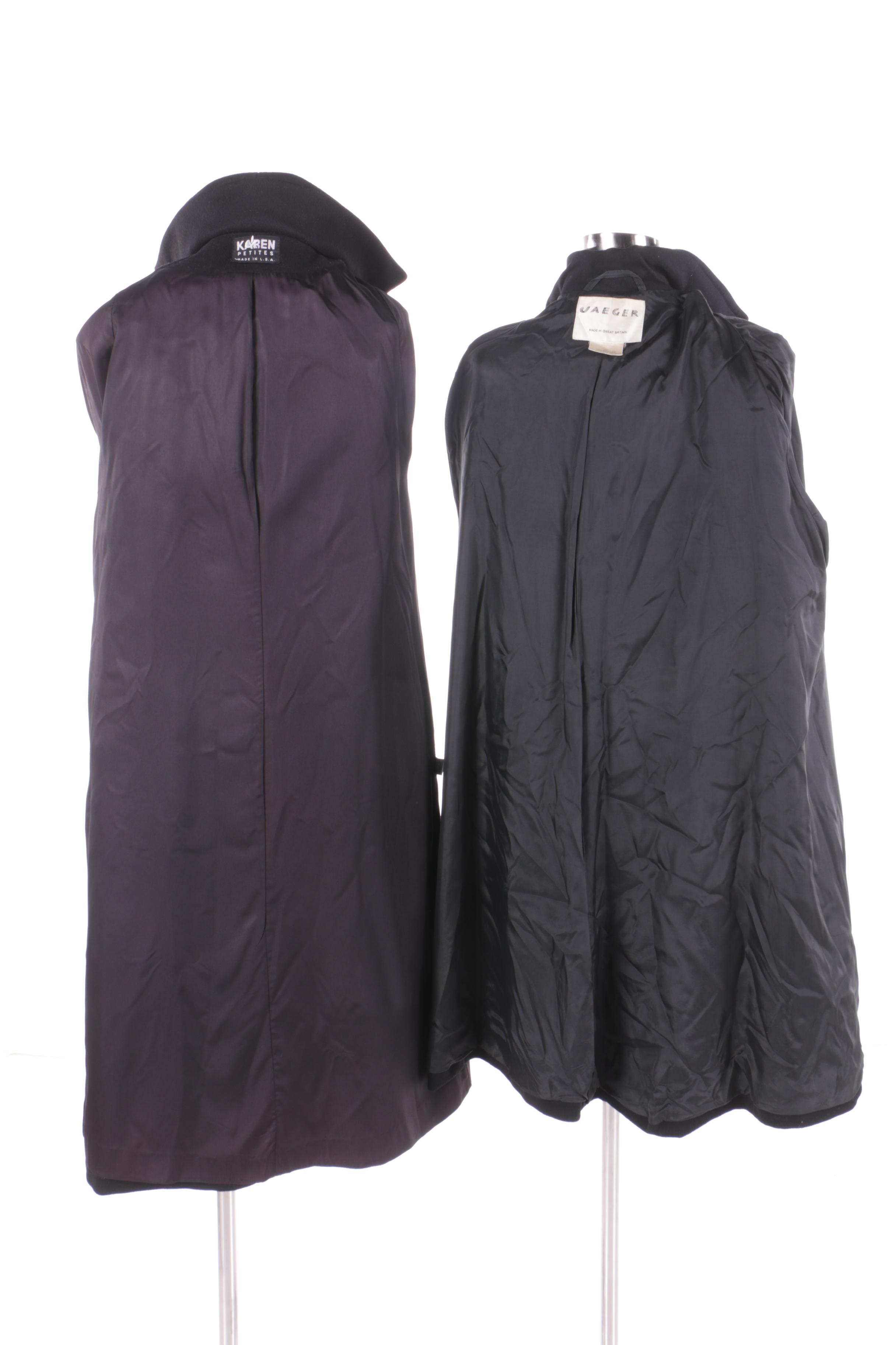 Women's Vintage Jaeger and Karen Petites Wool Blend Coats