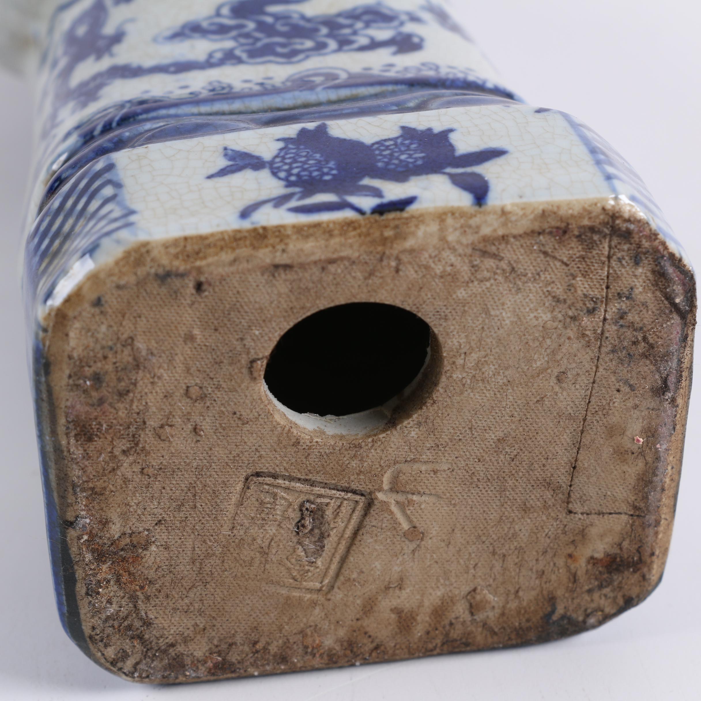 Pair of Chinese Blue and White Ceramic Figurines