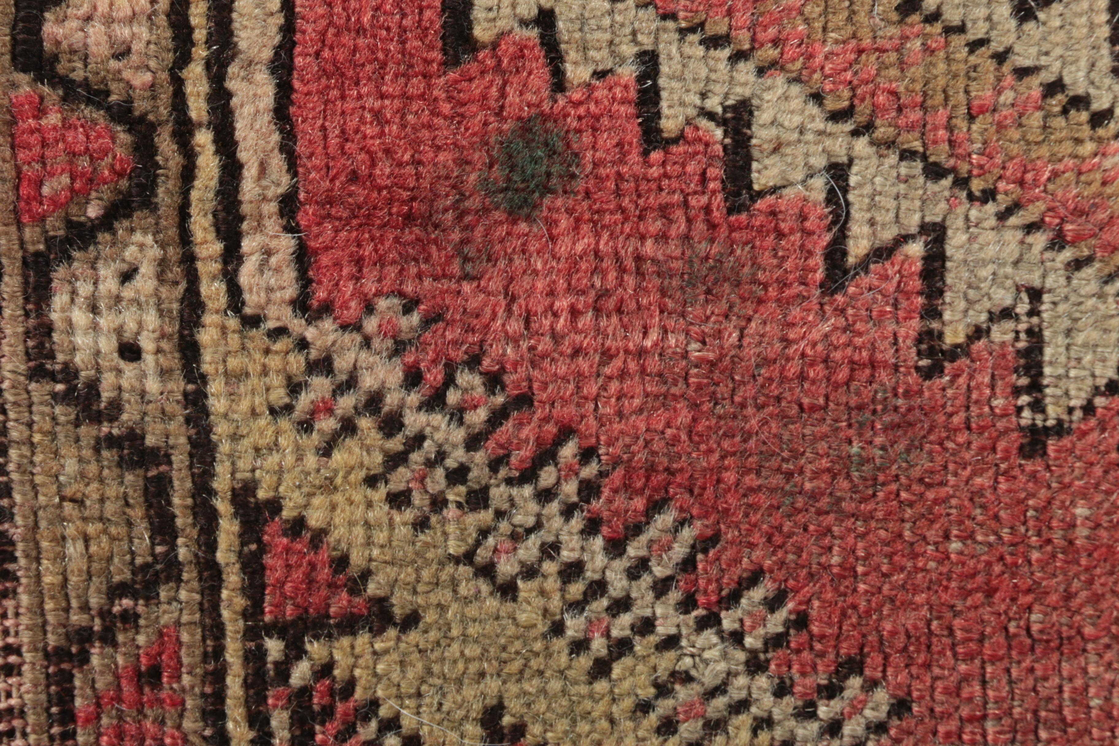 Antique Hand-Knotted Anatolian Wool Accent Rug