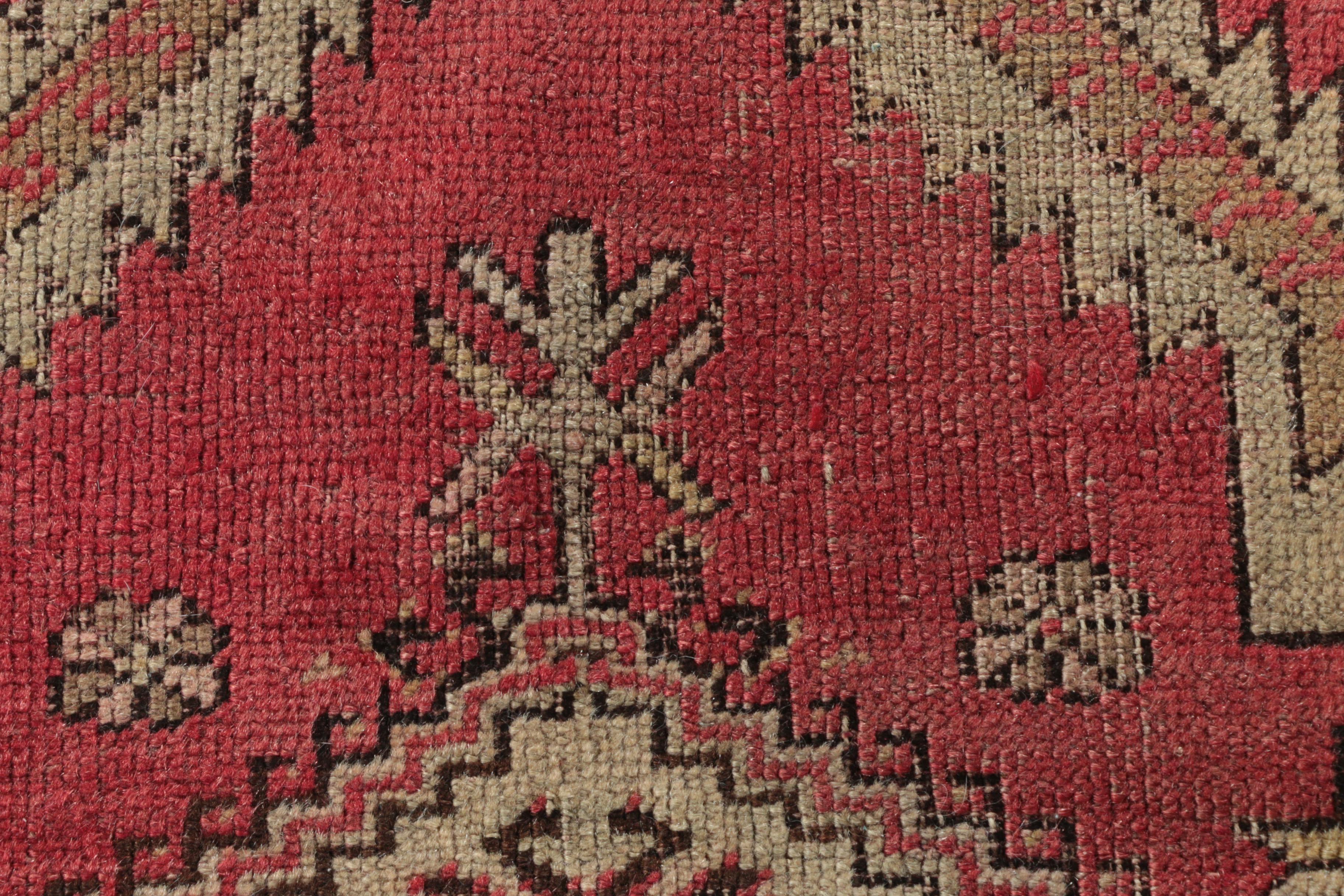 Antique Hand-Knotted Anatolian Wool Accent Rug