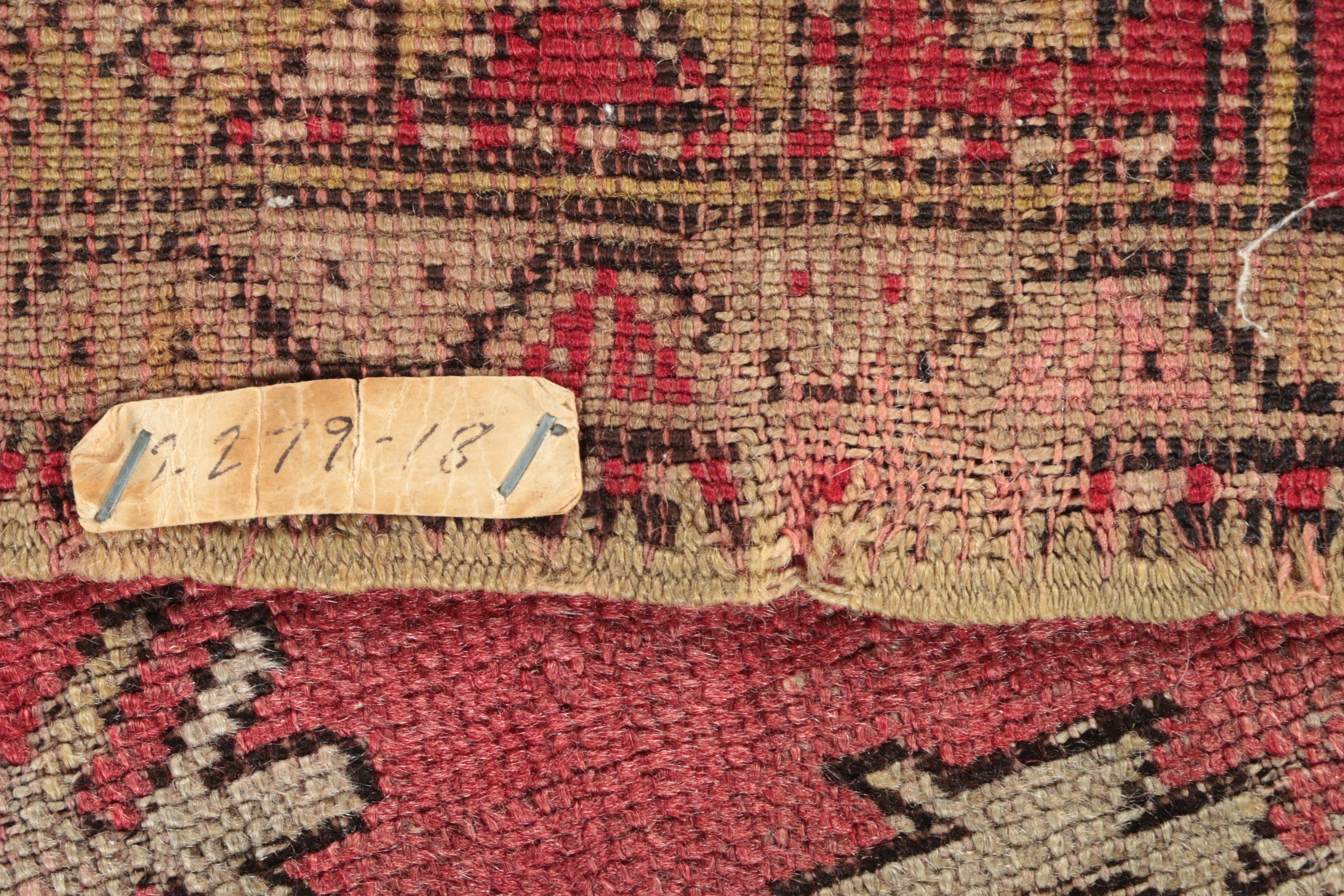 Antique Hand-Knotted Anatolian Wool Accent Rug