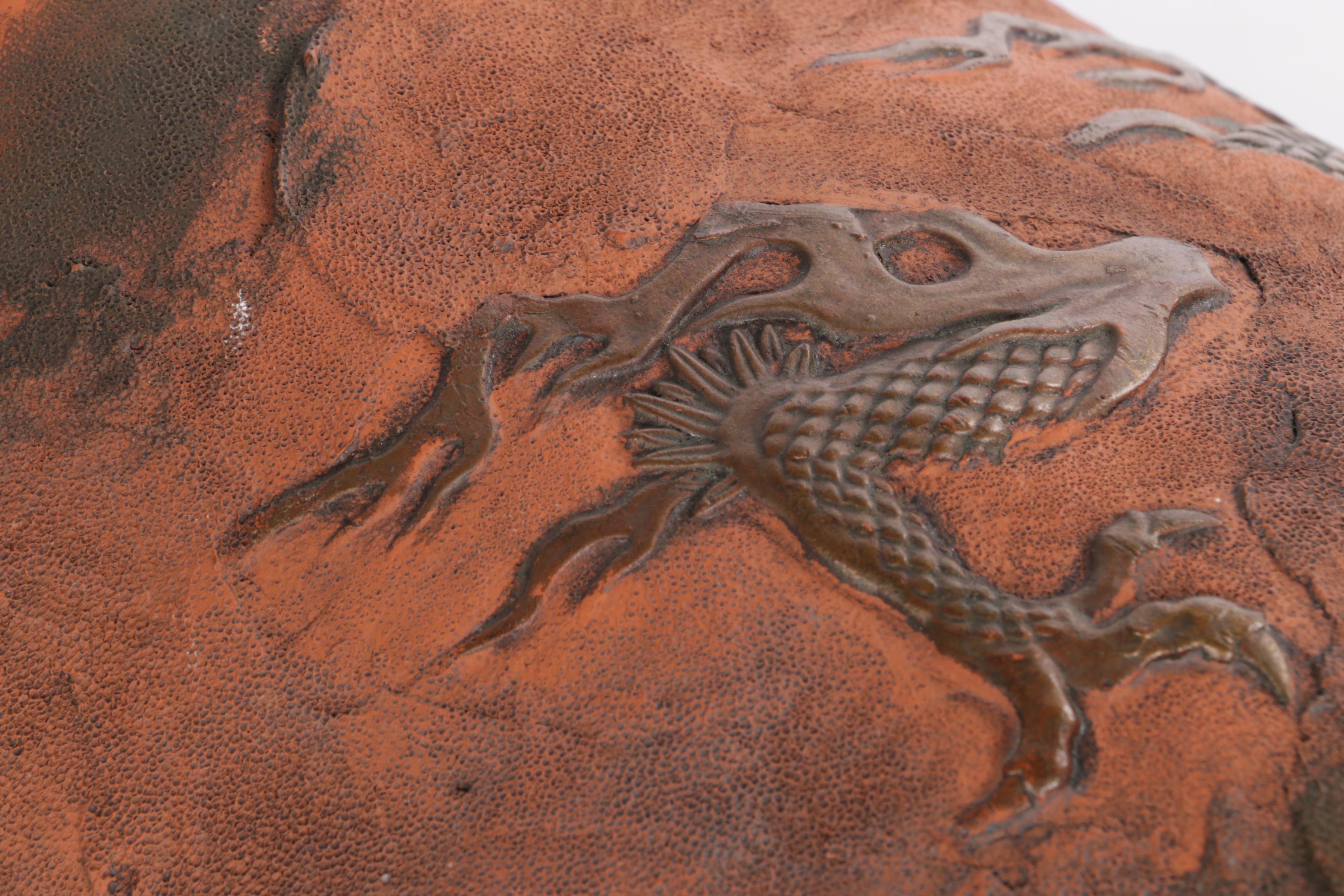 Japanese Tokoname Redware Floor Vase