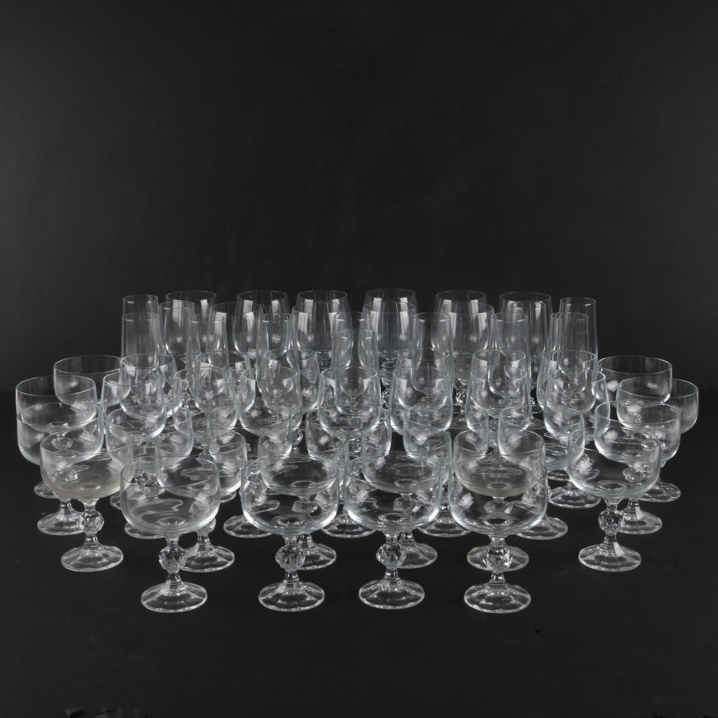 Czechoslovakian Bohemian Import Associate "Claudia" Crystal Stemware