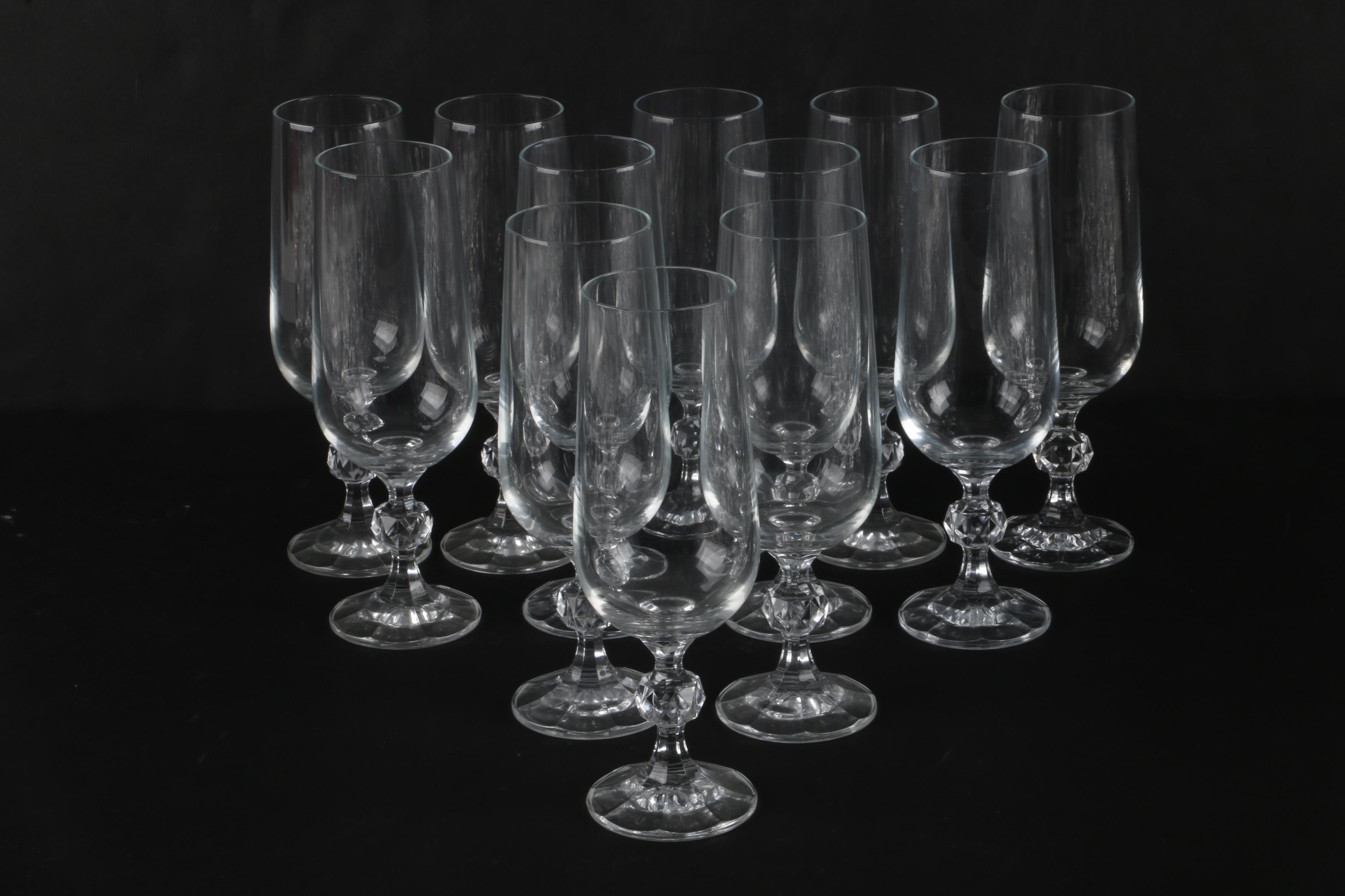 Czechoslovakian Bohemian Import Associate "Claudia" Crystal Stemware