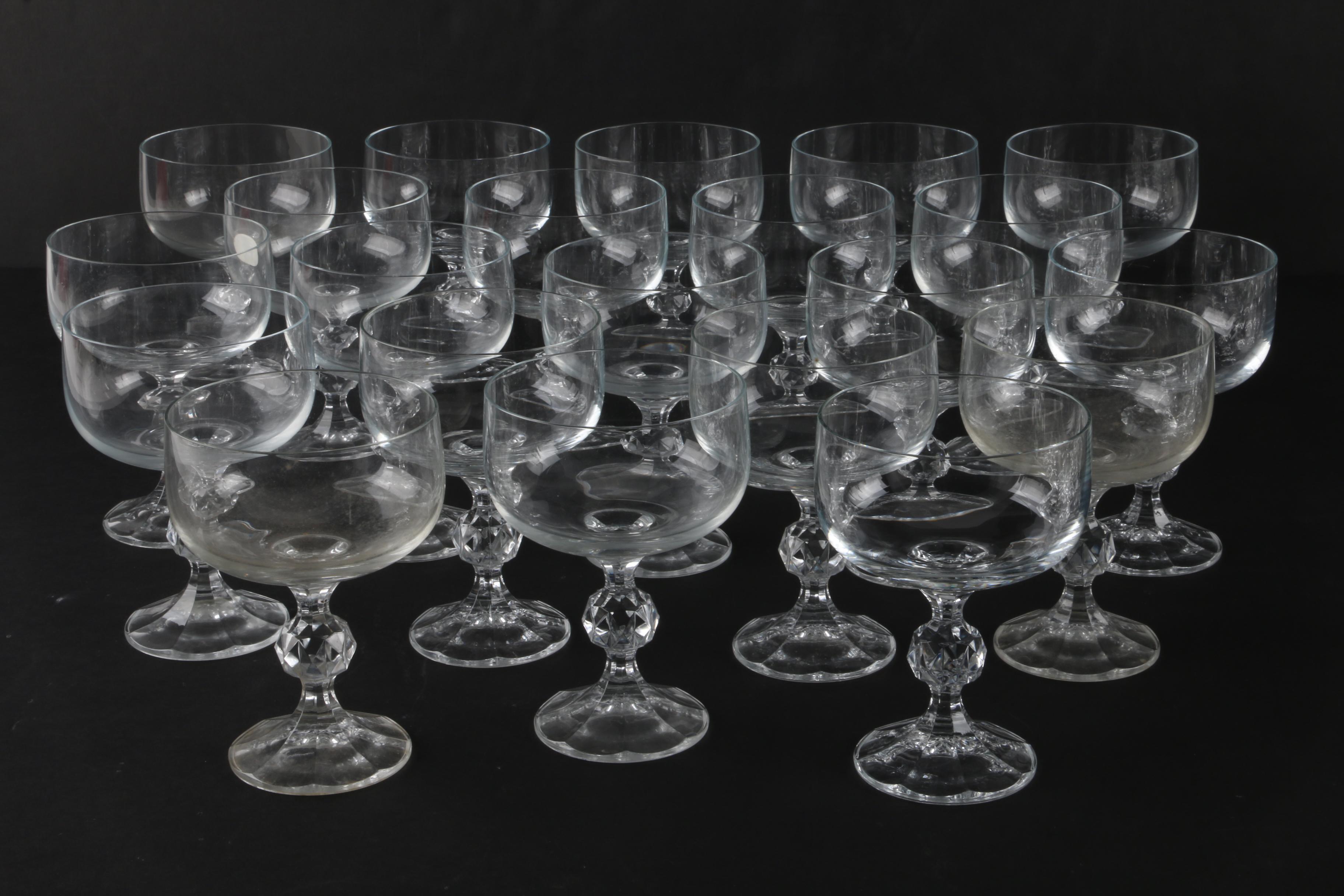Czechoslovakian Bohemian Import Associate "Claudia" Crystal Stemware