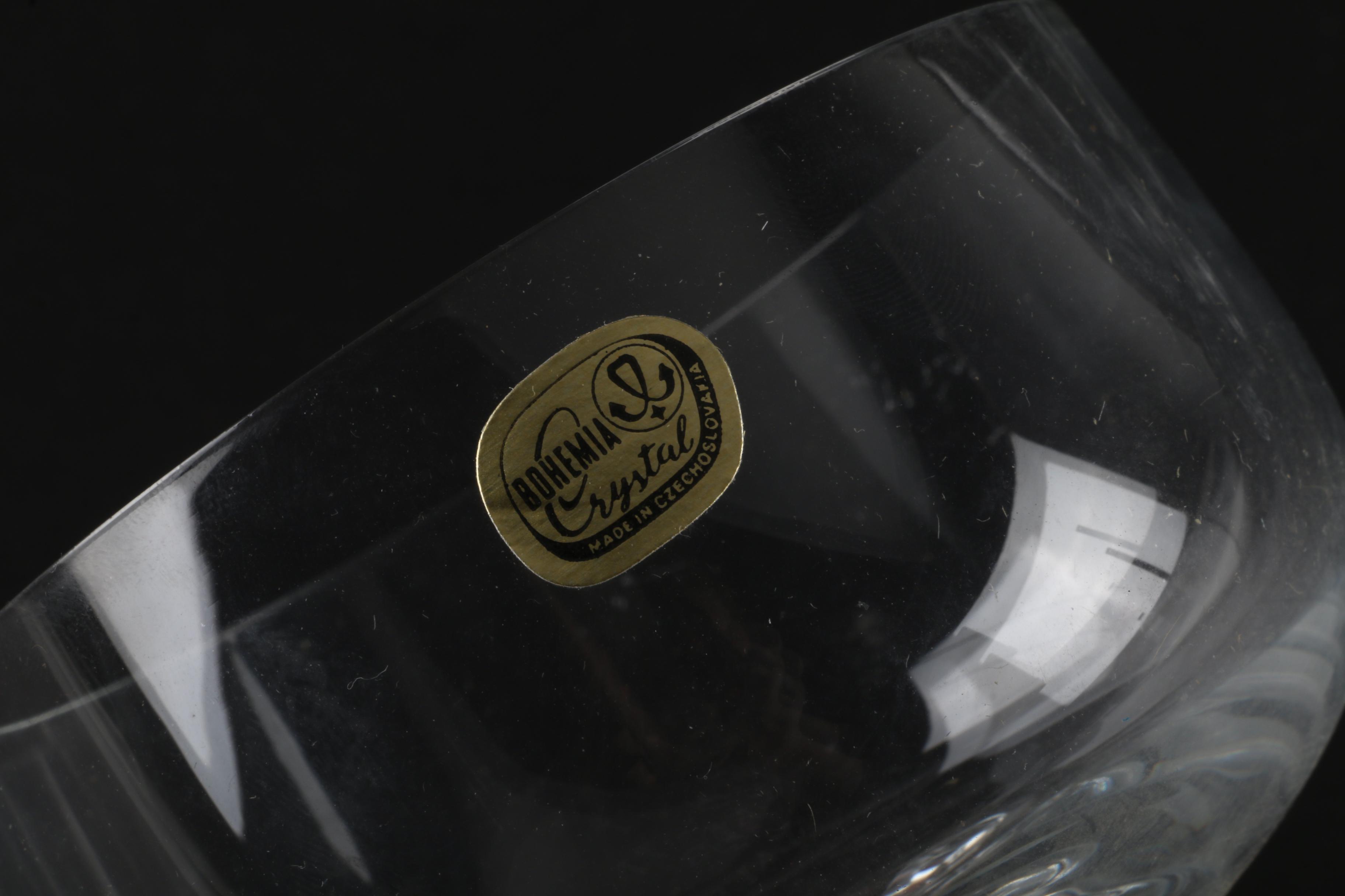 Czechoslovakian Bohemian Import Associate "Claudia" Crystal Stemware