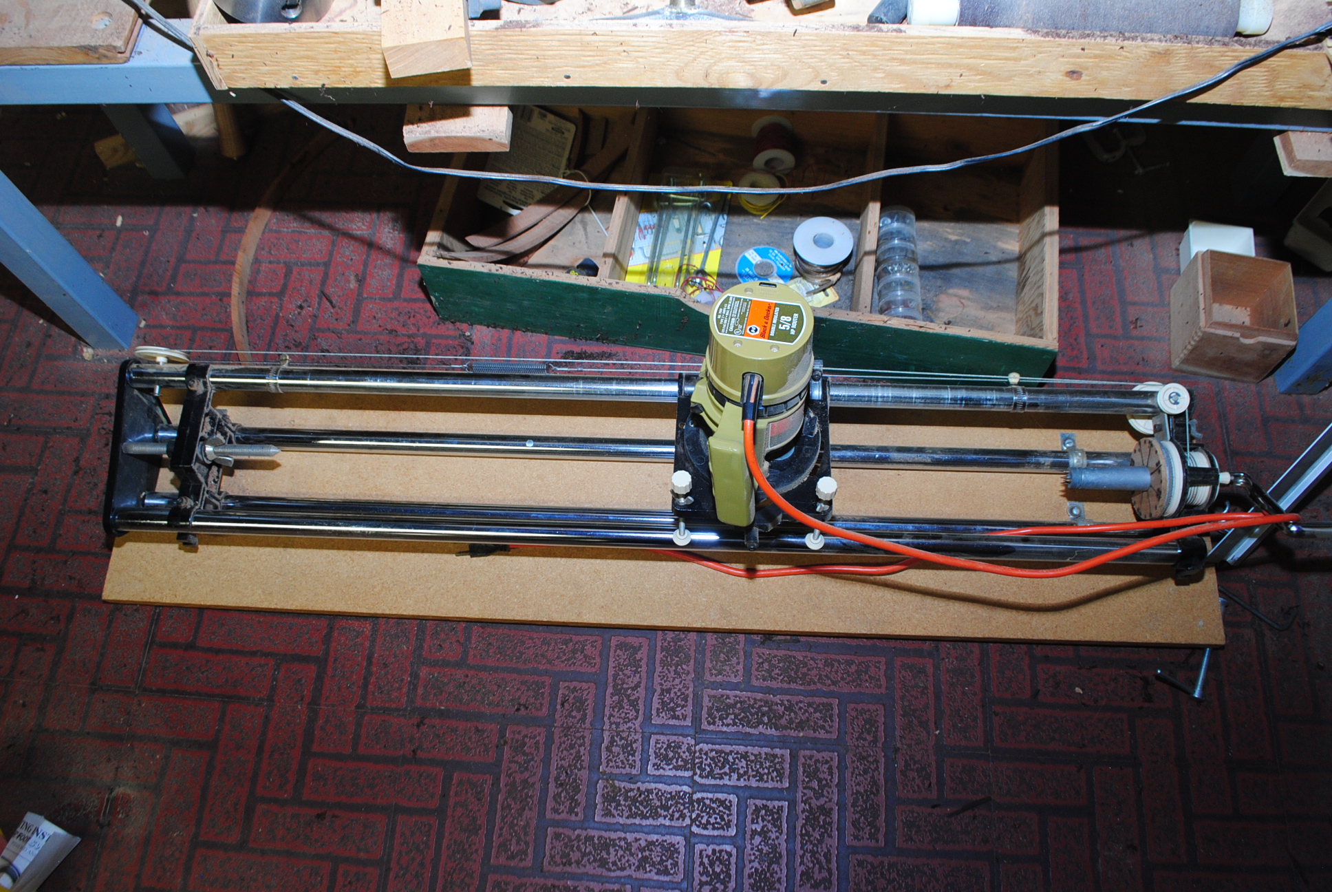 Black & Decker 5/8 HP Router, Myford ML8 Wood Lathe, and Woodworking Tools