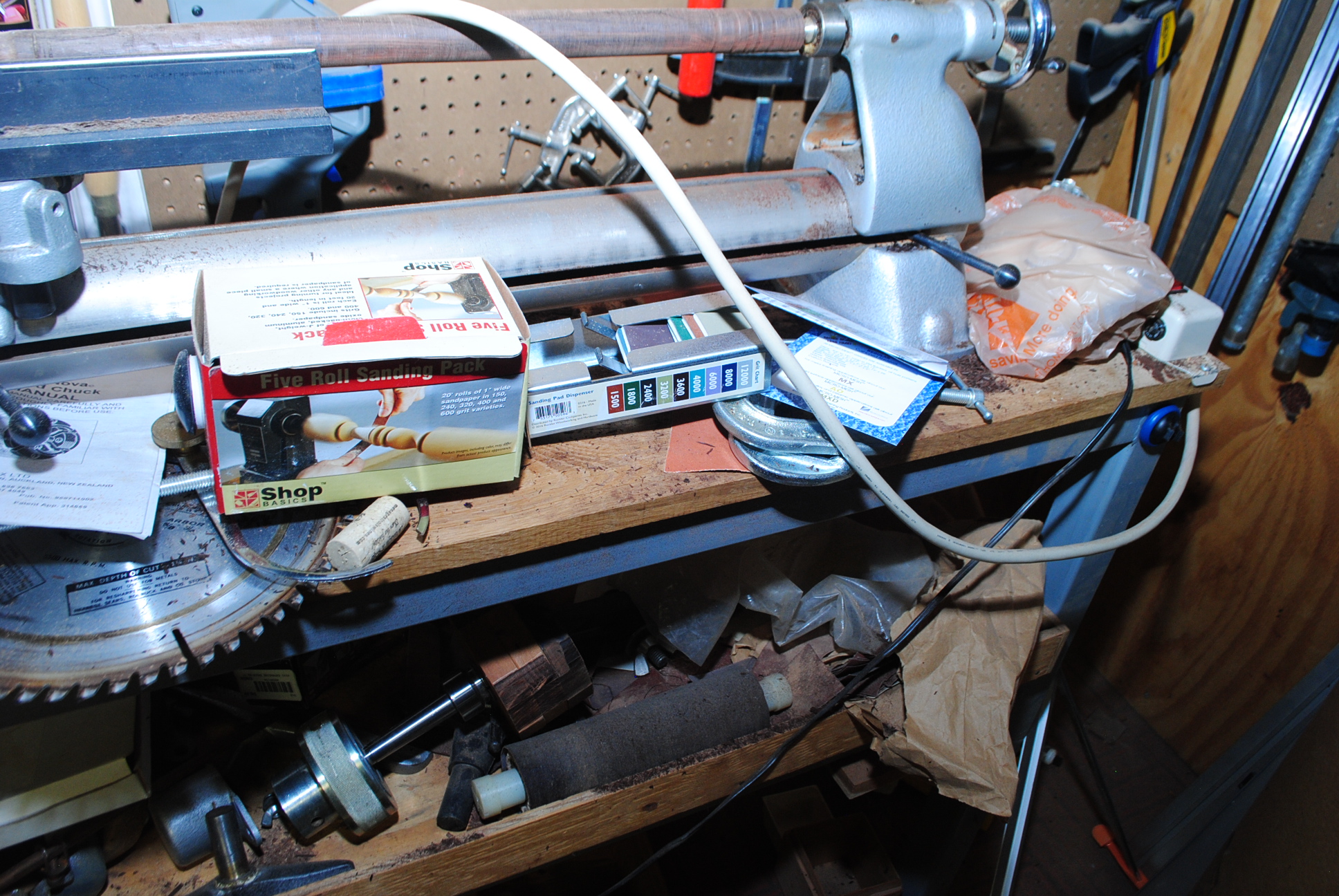 Black & Decker 5/8 HP Router, Myford ML8 Wood Lathe, and Woodworking Tools