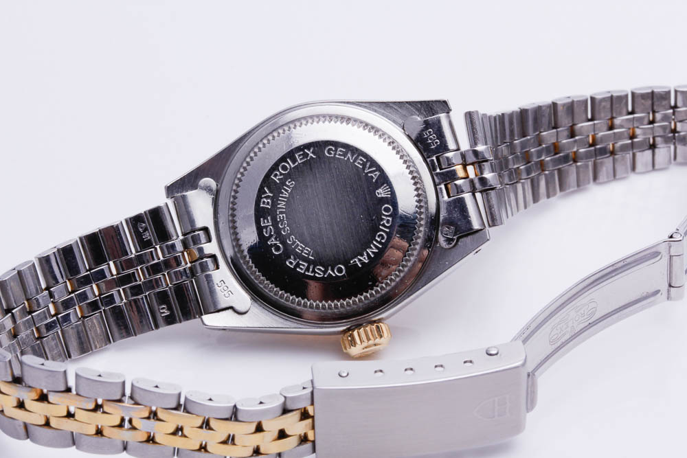 Tudor Rolex 18K Yellow Gold Stainless Steel Diamond Accented Watch