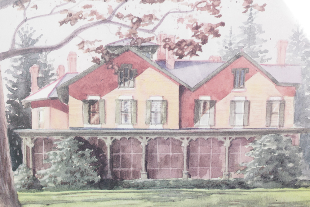 Lois VanDyne Lithograph "The Hayes Presidential Center - Gala, 1990"