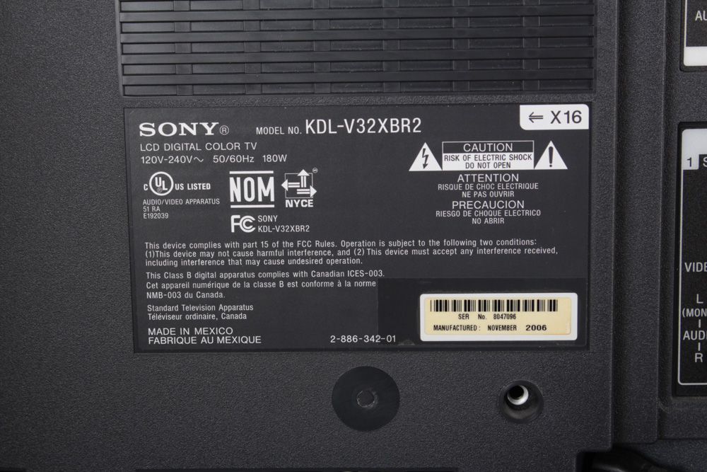 31" Sony Flat Screen Television