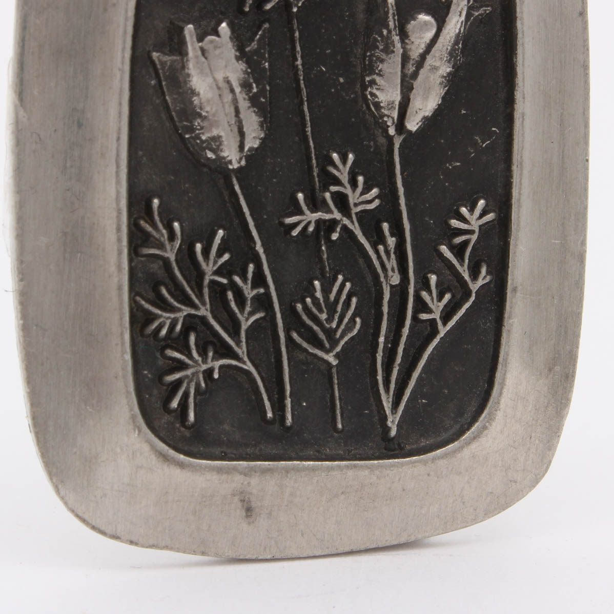 Vintage Designer Swedish Pewter Brooch by Rune Tennesmed