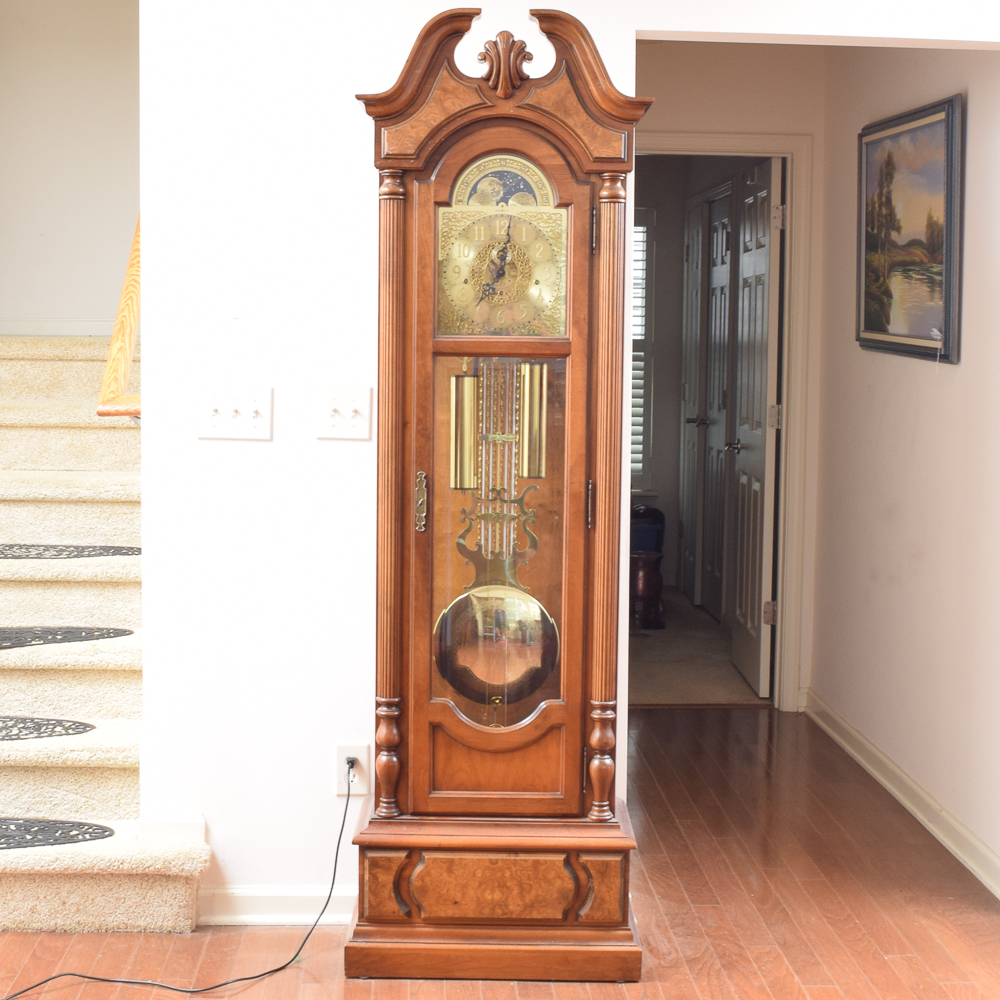 Howard Miller Grandfather Clock with Moon Phase Dial