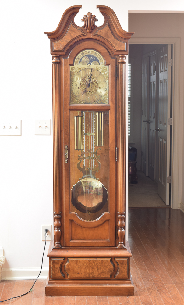 Howard Miller Grandfather Clock with Moon Phase Dial