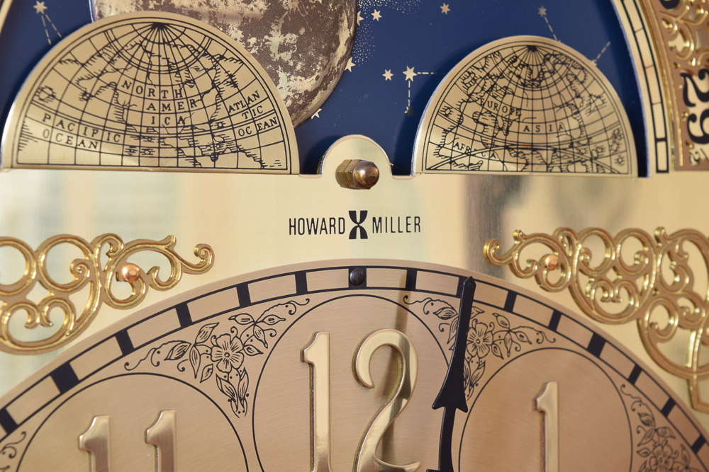 Howard Miller Grandfather Clock with Moon Phase Dial