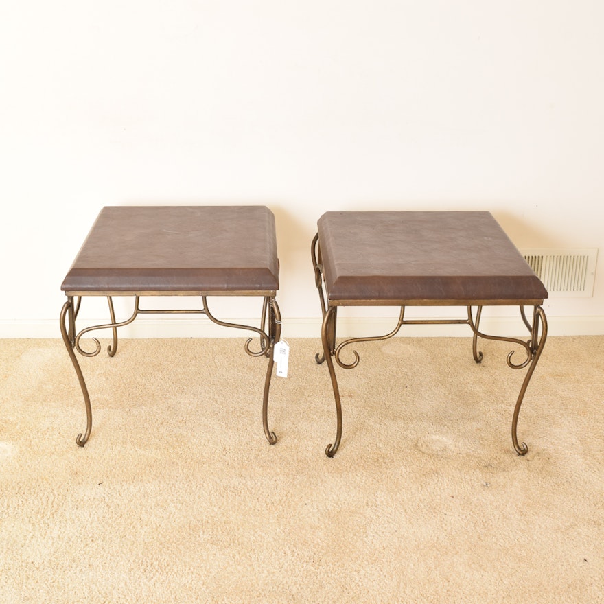 Pair of Bent Metal End Tables