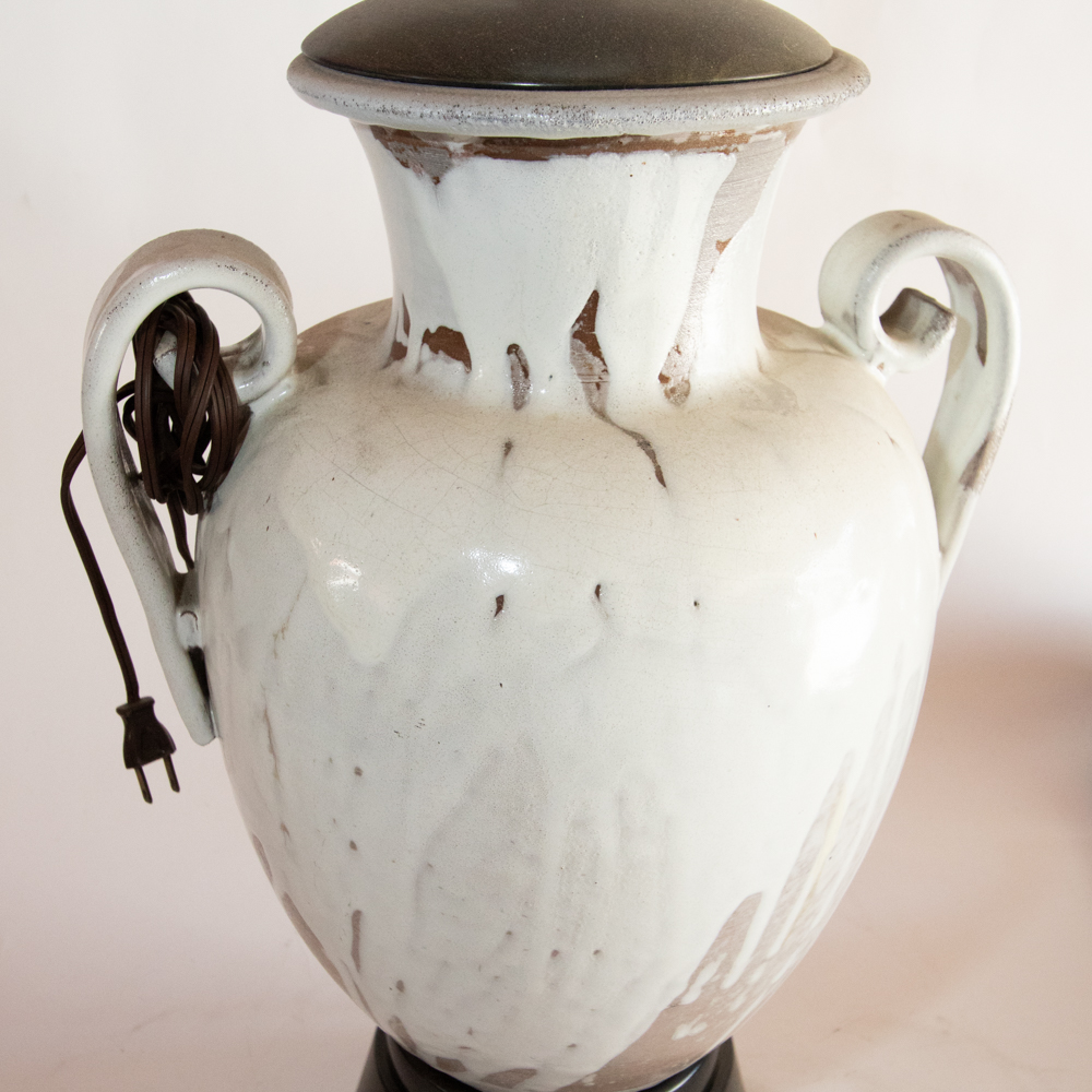 Wheel Thrown Ceramic Uplight Table Lamp