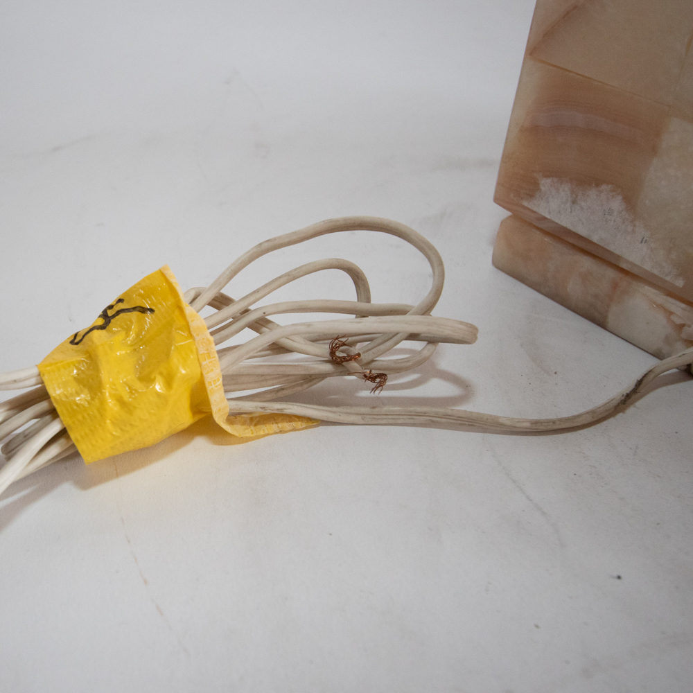 Contemporary Alabaster Pillar Floor Lamp