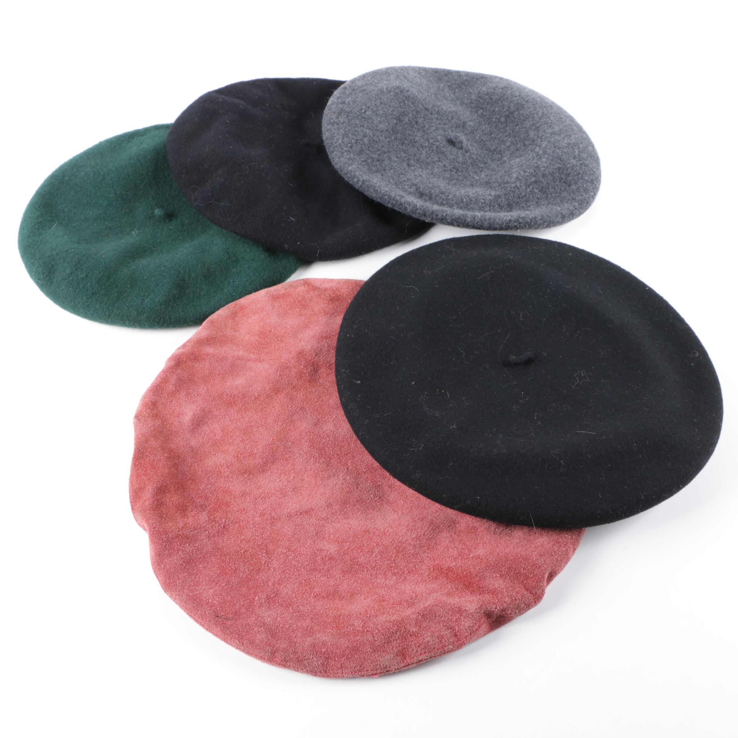 Vintage Wool and Suede Berets with David and L' Authentique