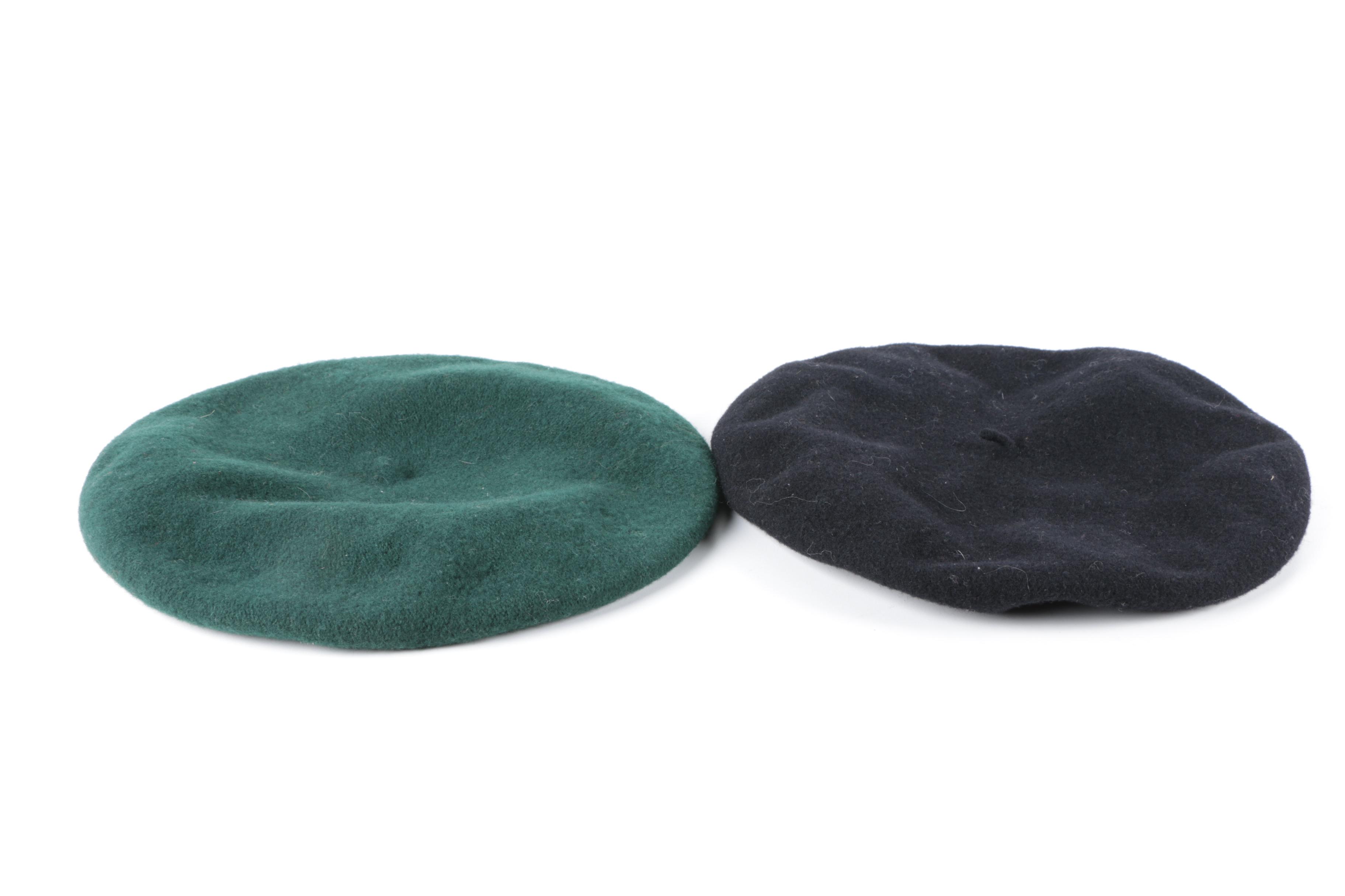 Vintage Wool and Suede Berets with David and L' Authentique
