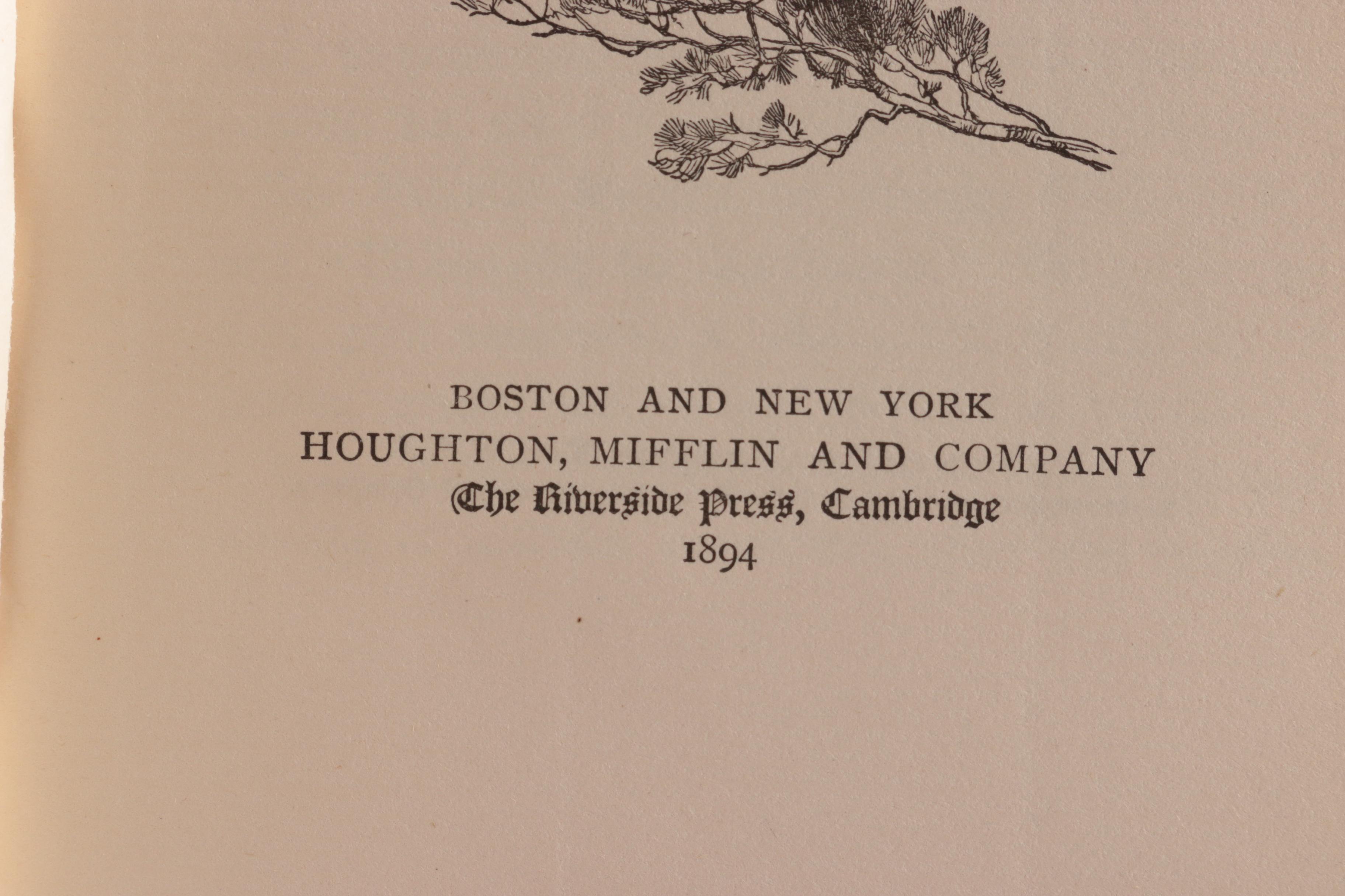 Six Volumes of Riverside Press Edition of Ralph Waldo Emerson Books