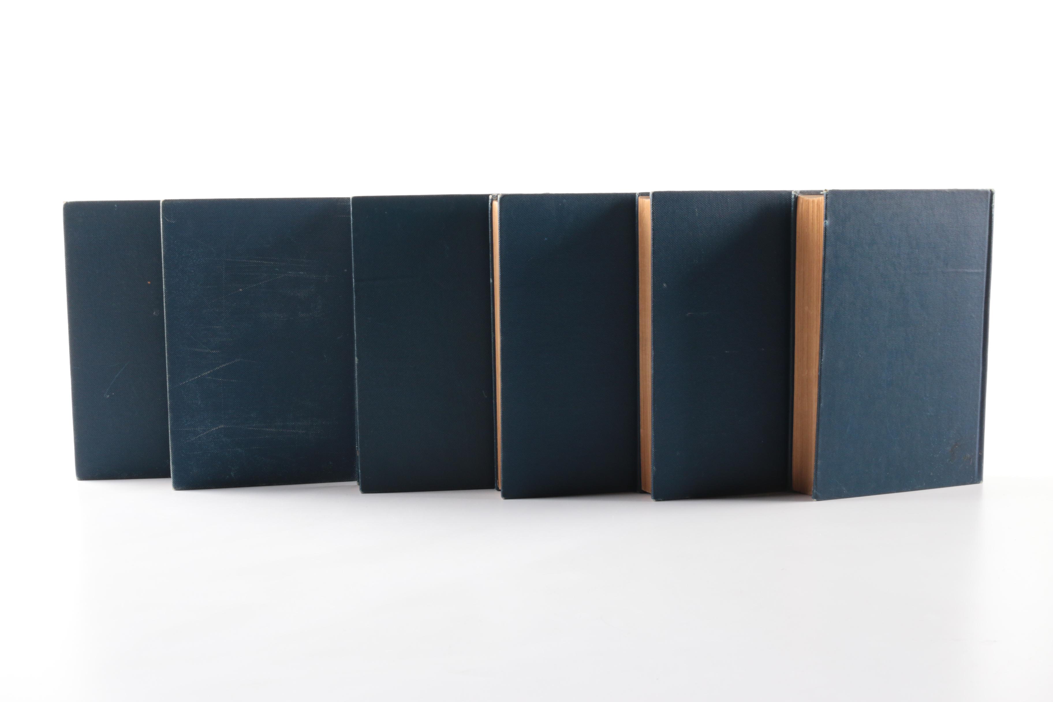 Six Volumes of Riverside Press Edition of Ralph Waldo Emerson Books