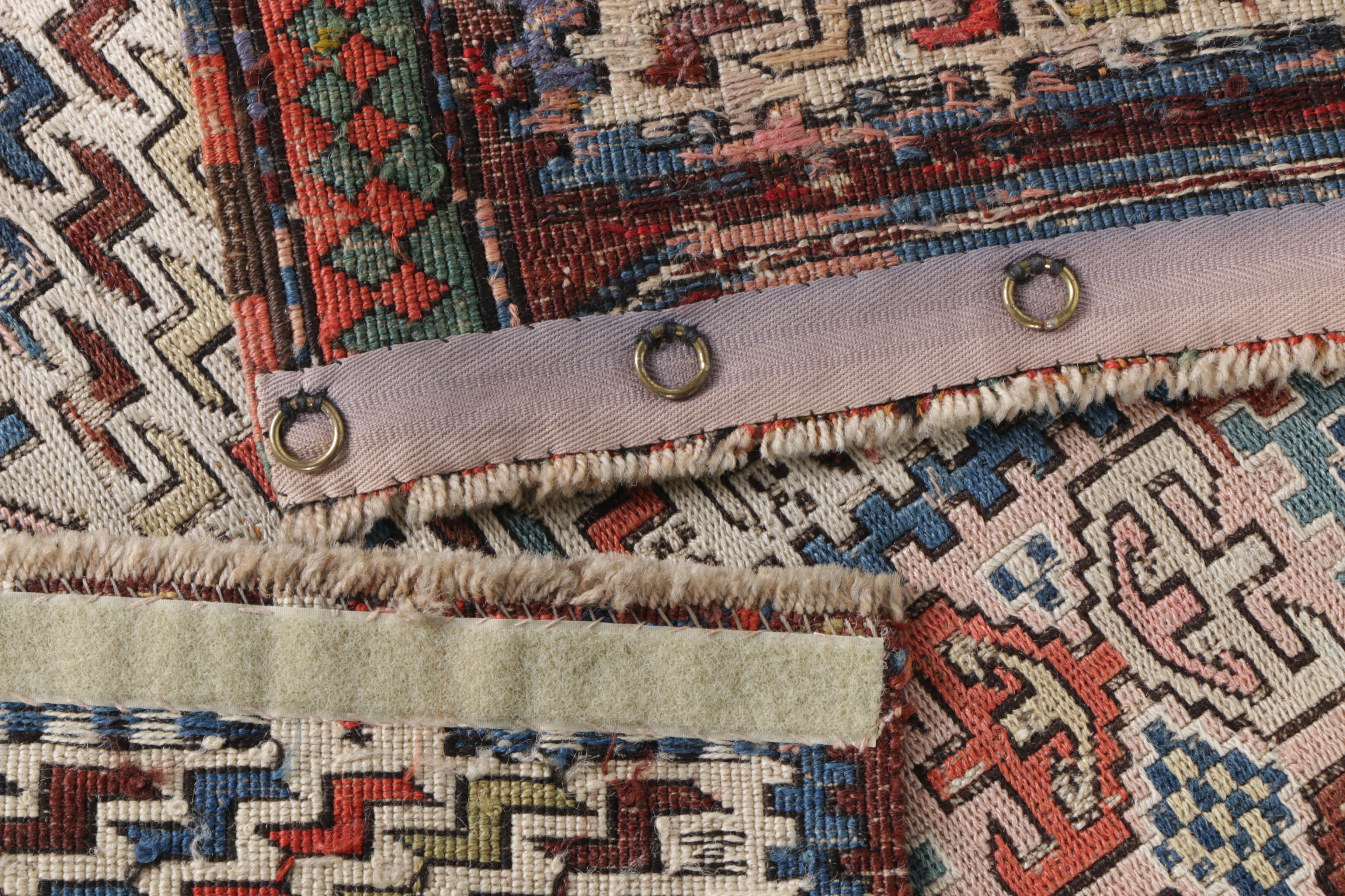 Hand-Knotted Caucasian Karabagh Soumak Verneh Rug Wall Hanging