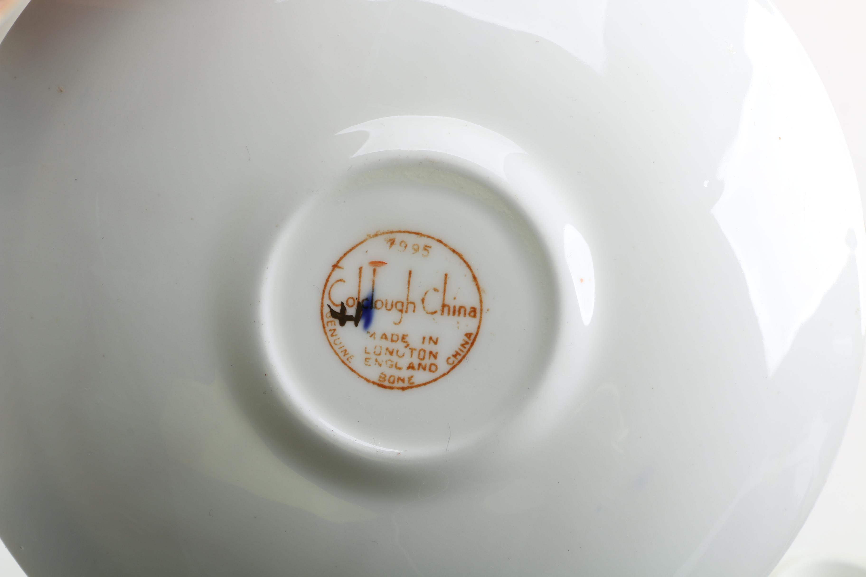 English Imari Teacups and Saucers Including Colclough