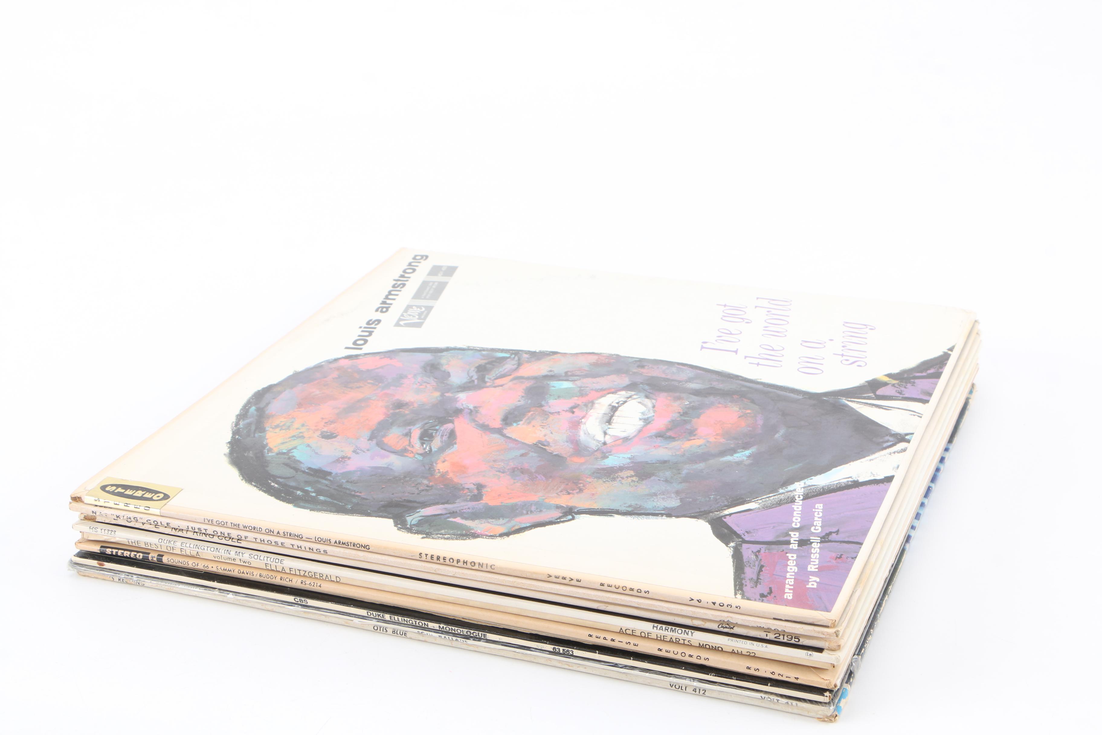 Vintage Jazz and Blues Records Including Louis Armstrong