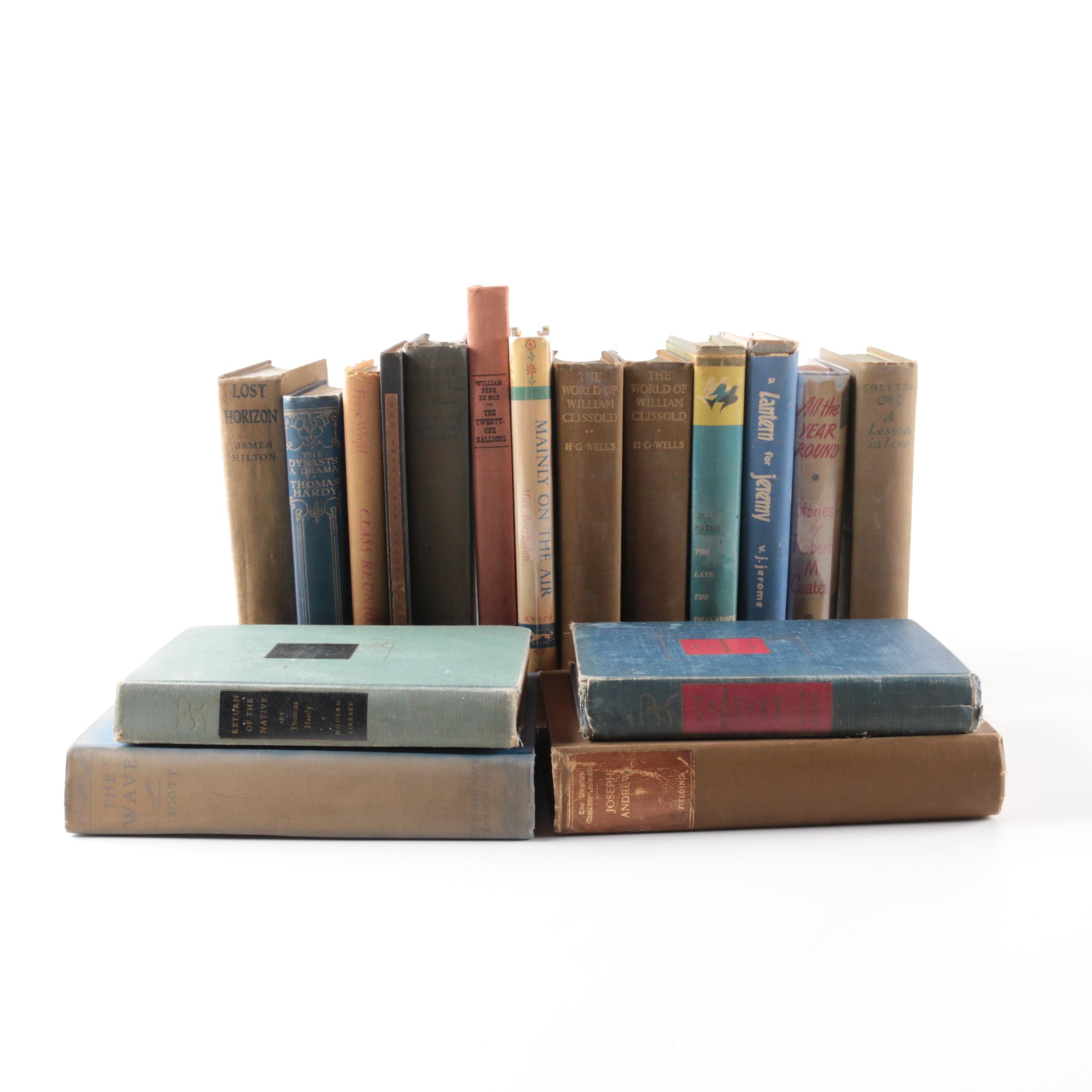 Mid Century Novels and Anthologies Including Thomas Hardy and H.G. Wells