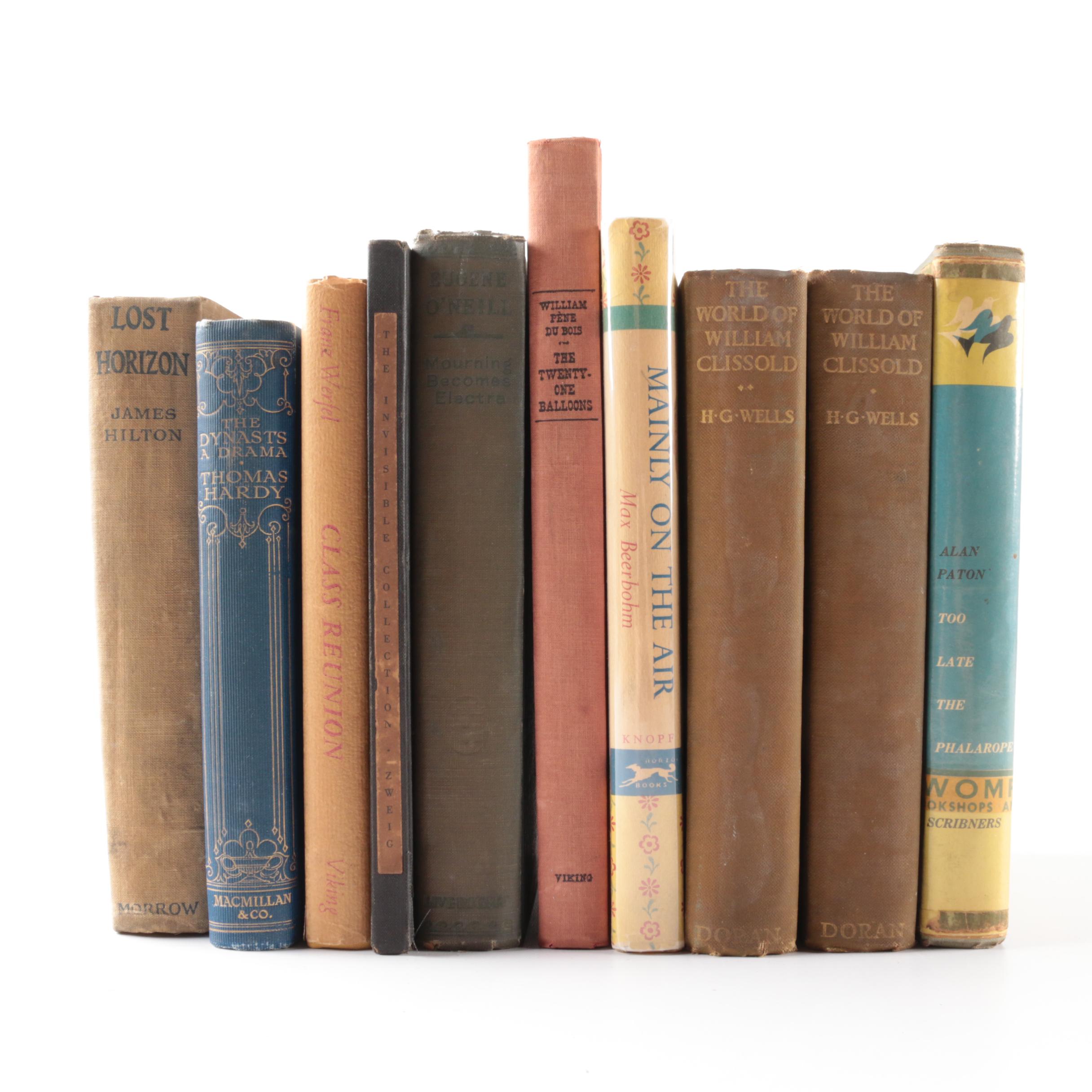 Mid Century Novels and Anthologies Including Thomas Hardy and H.G. Wells