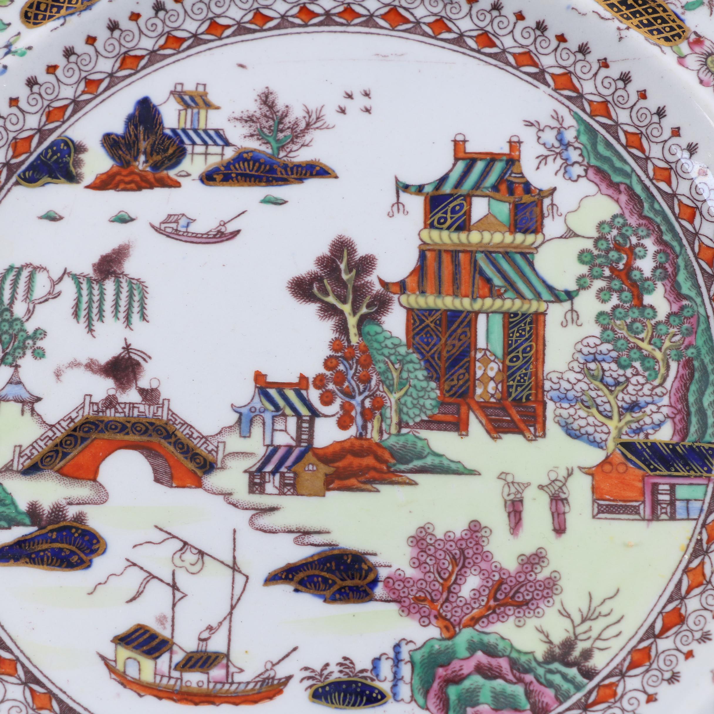 Antique Mason's "Peking Japan" Ironstone Plates, 1813-1829