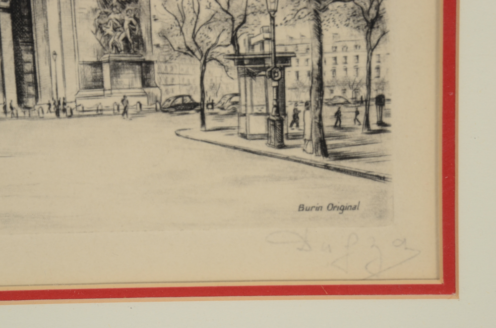 Dufza Original Etching "Arc de Triomphe"