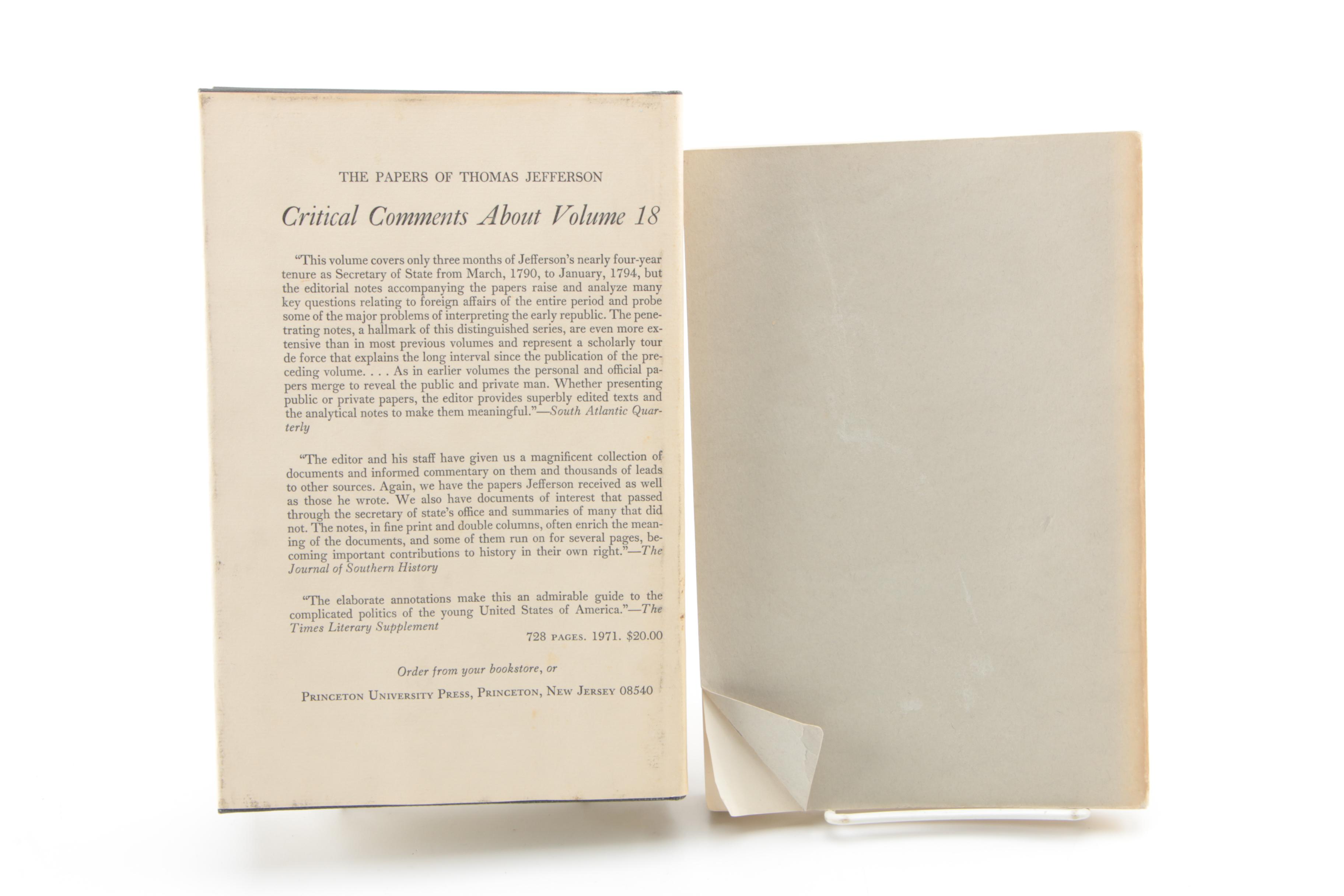 "The Papers of Thomas Jefferson" Set