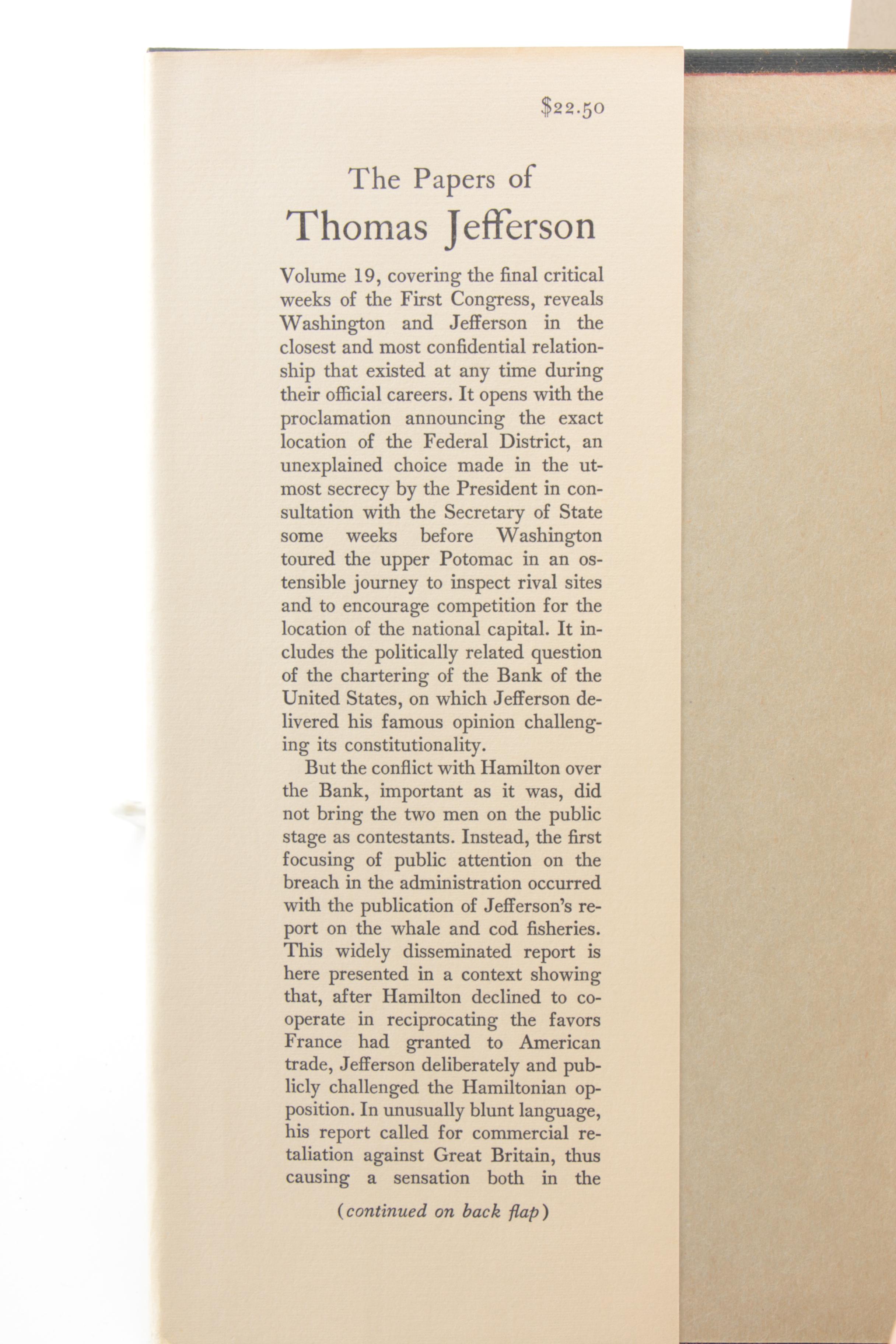 "The Papers of Thomas Jefferson" Set