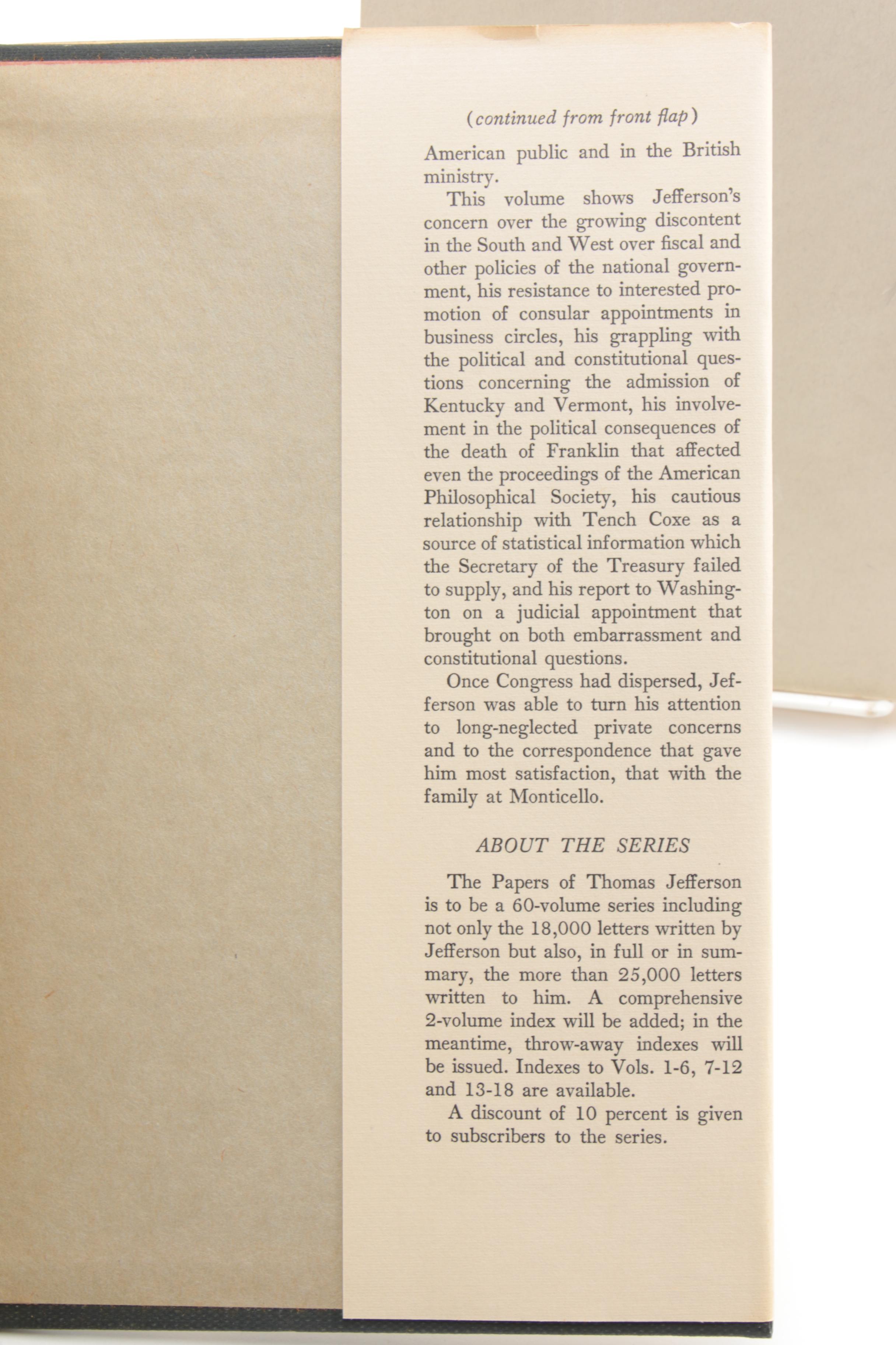 "The Papers of Thomas Jefferson" Set
