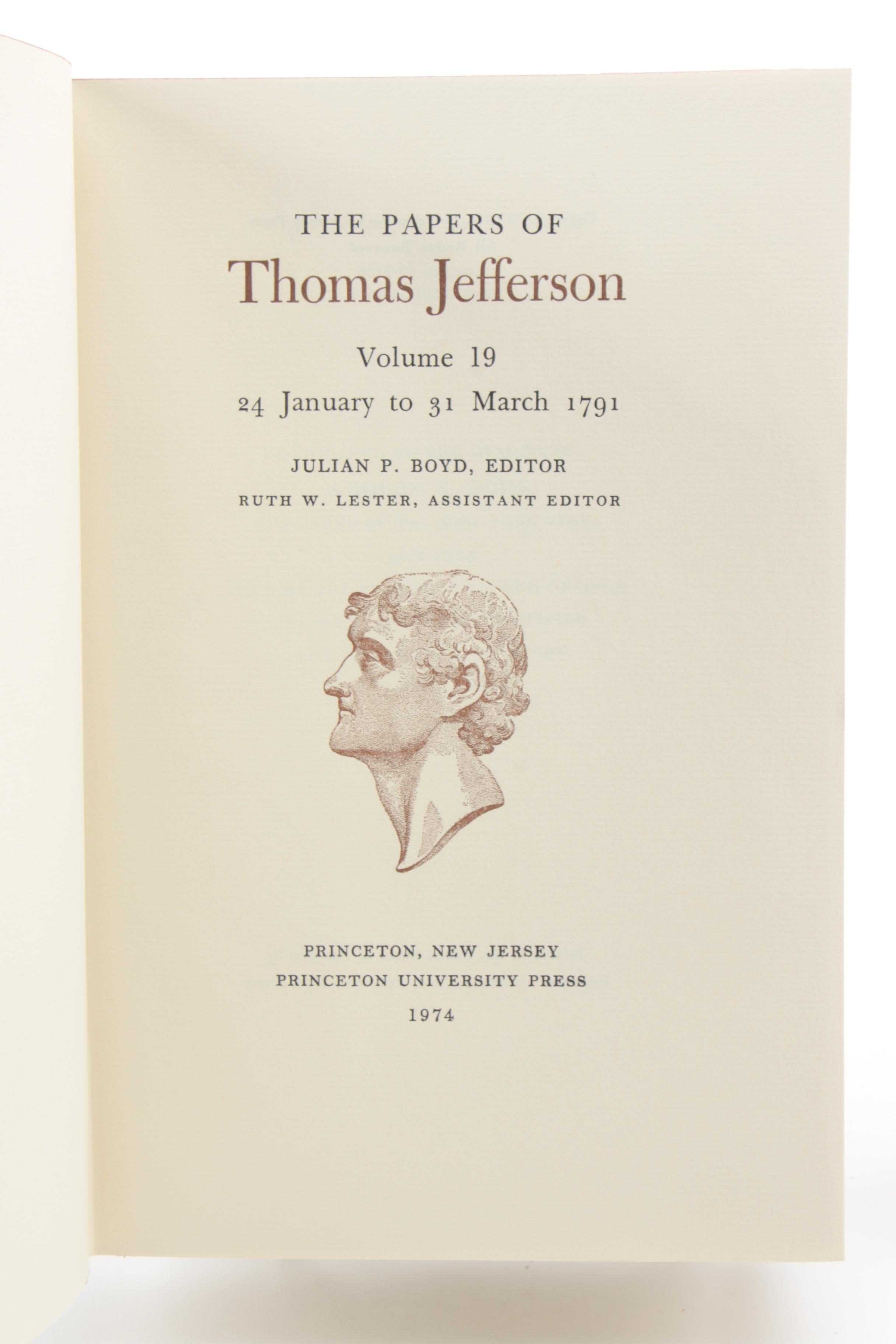 "The Papers of Thomas Jefferson" Set