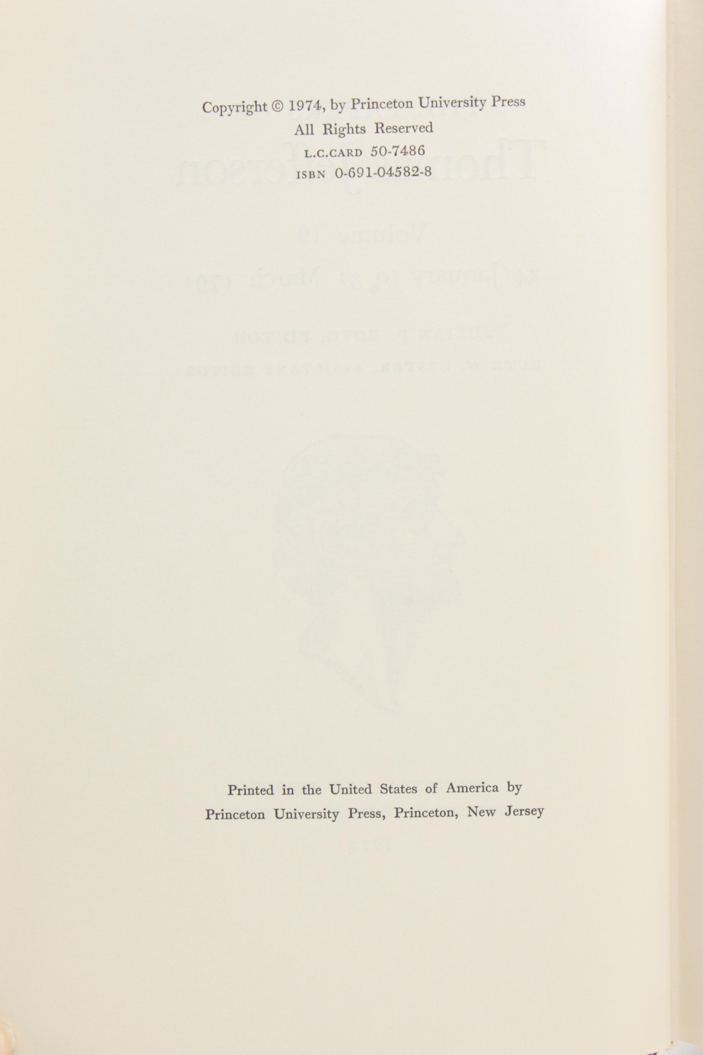 "The Papers of Thomas Jefferson" Set