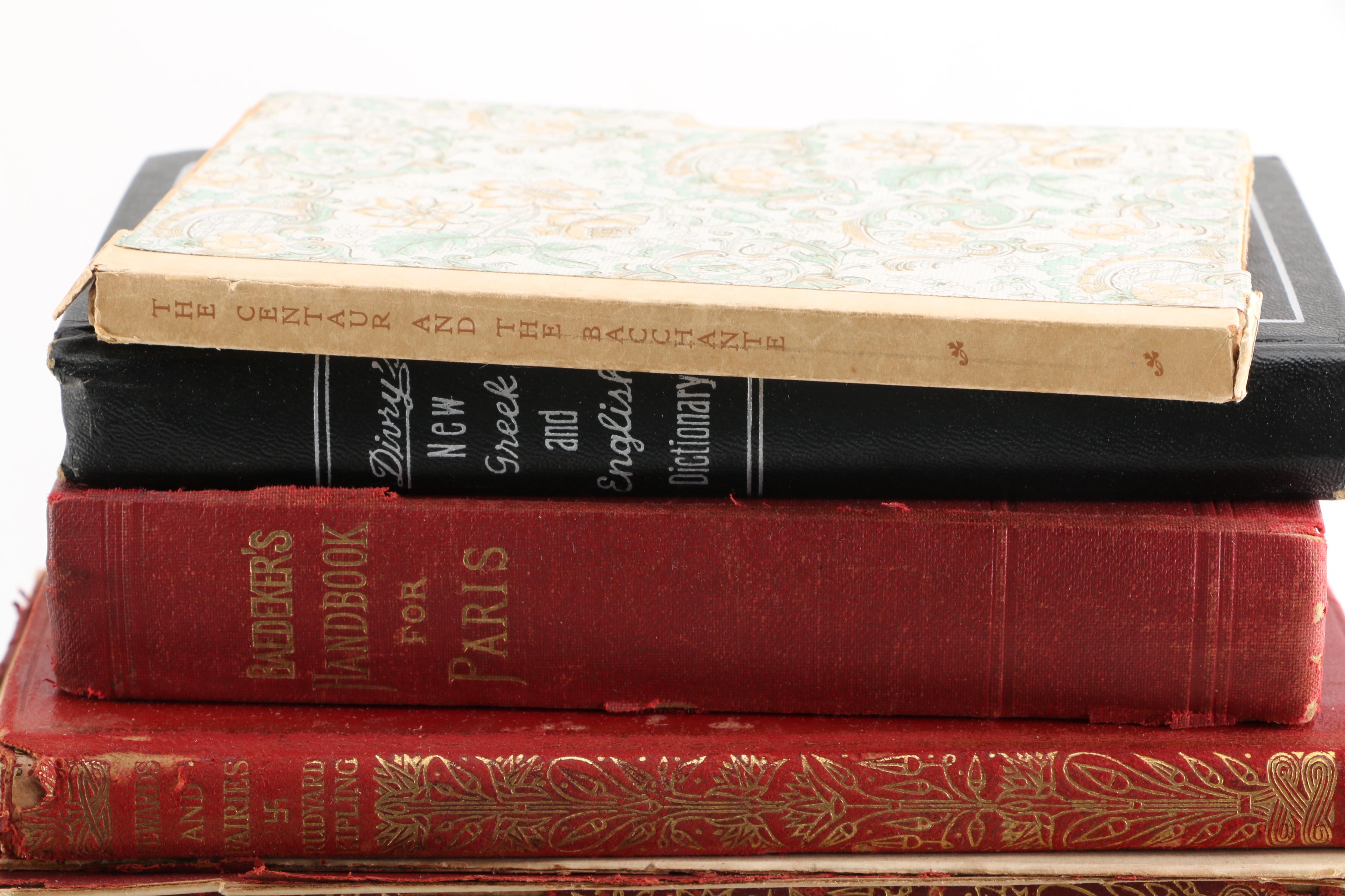 Vintage Baedeker's Paris Travel Guide, Rudyard Kipling, Edith Wharton, More