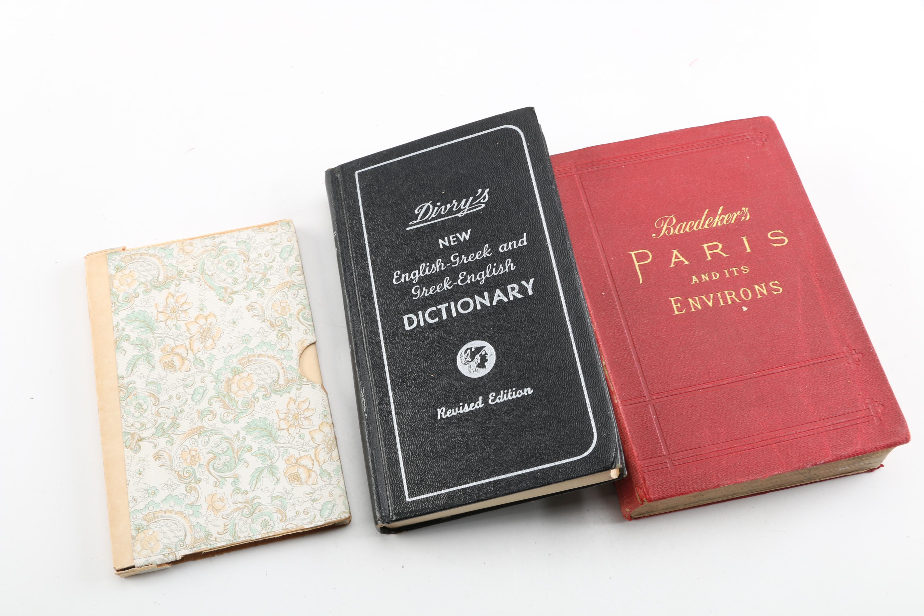 Vintage Baedeker's Paris Travel Guide, Rudyard Kipling, Edith Wharton, More