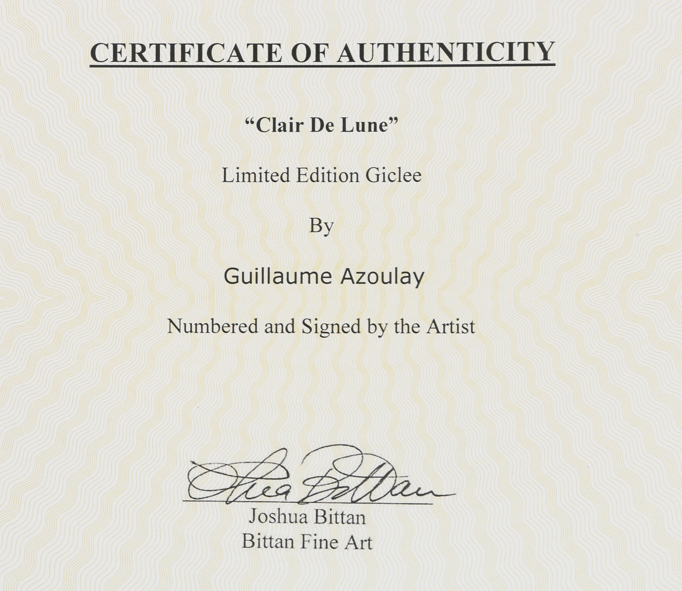 Guillaume Azoulay  Giclée "Clair De Lune"