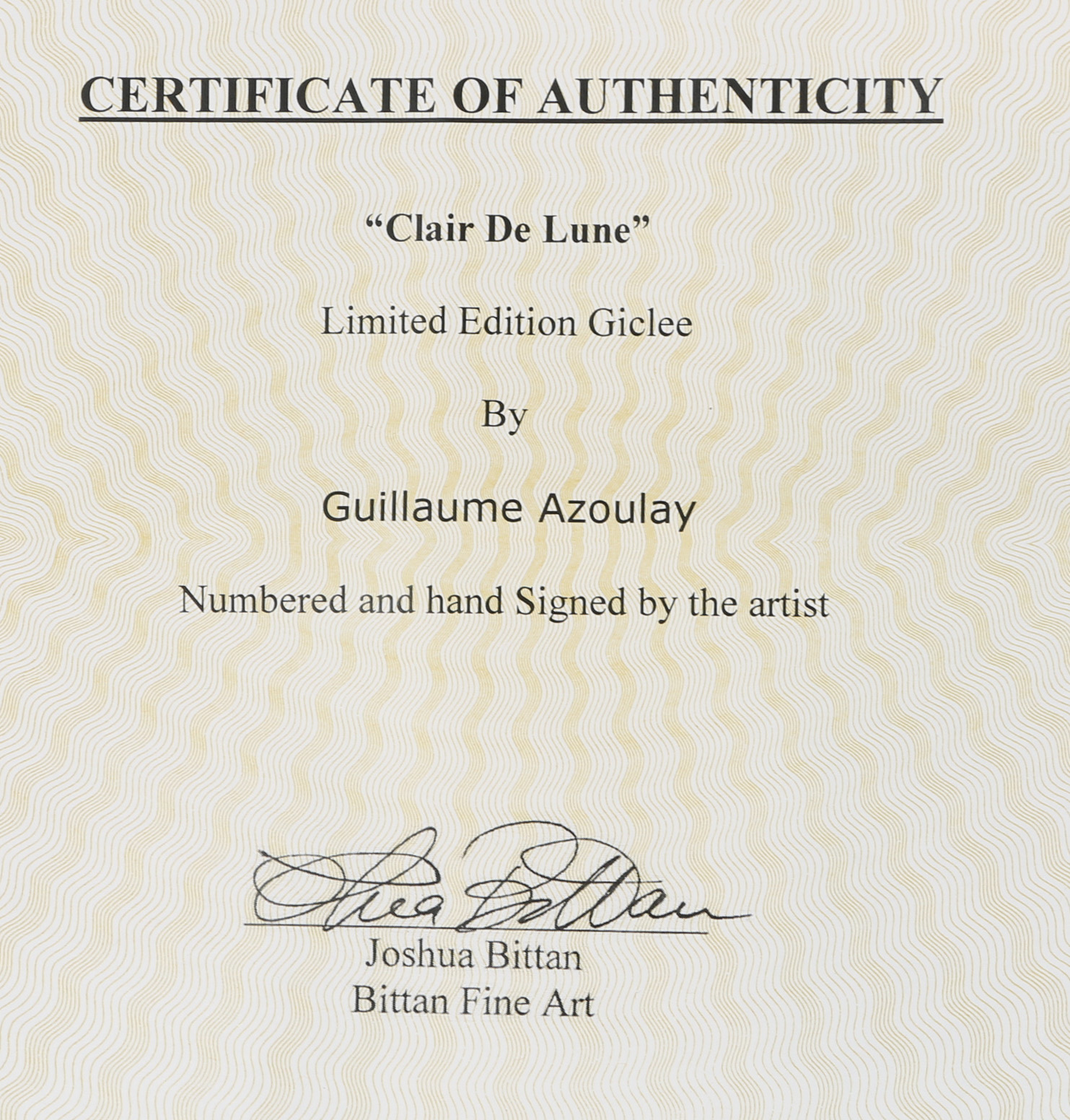 Guillaume Azoulay Giclée "Clair De Lune"