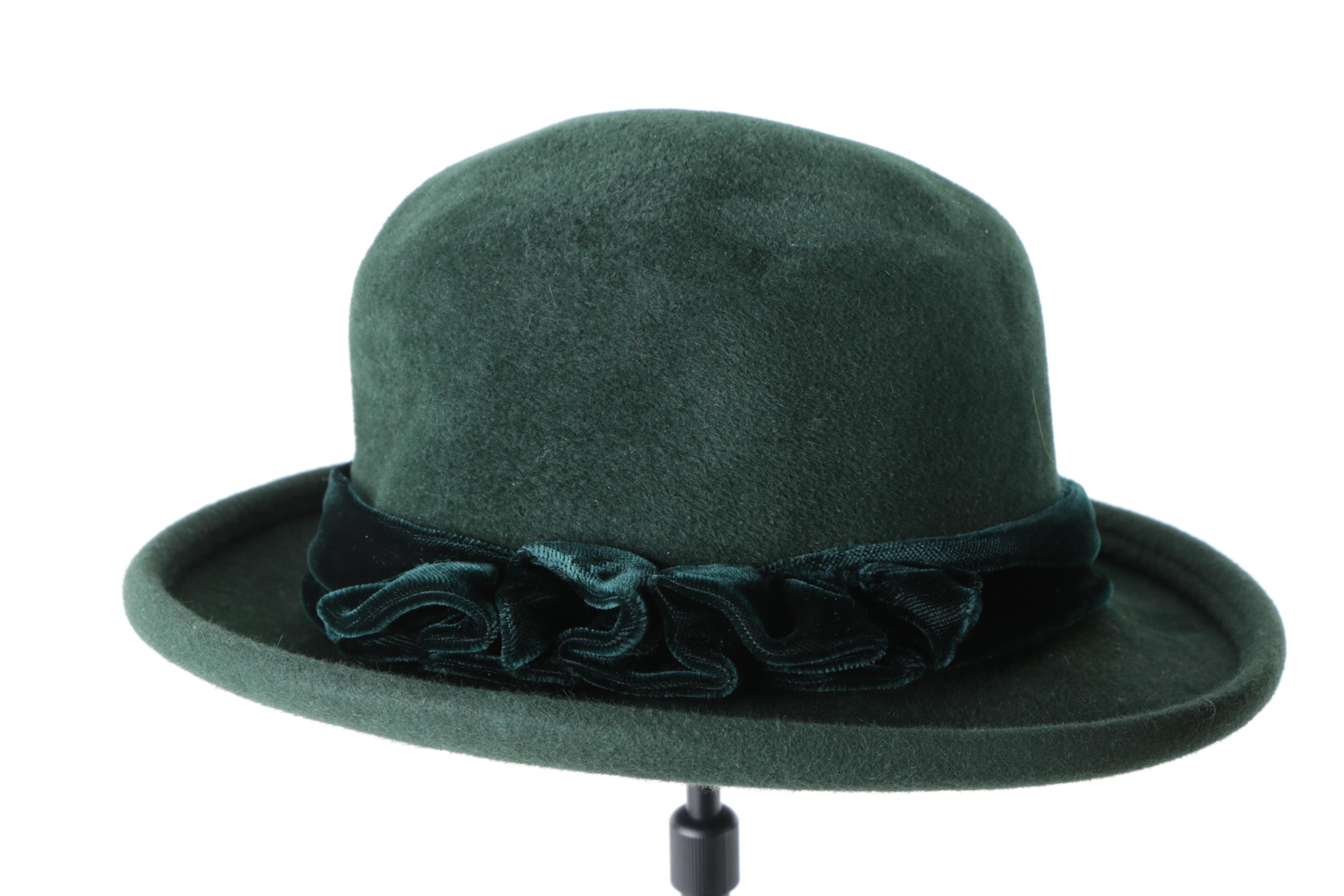 Group of Women's Vintage Hats Including R.H. Macy & Co., Jaeger and Irish Tweed