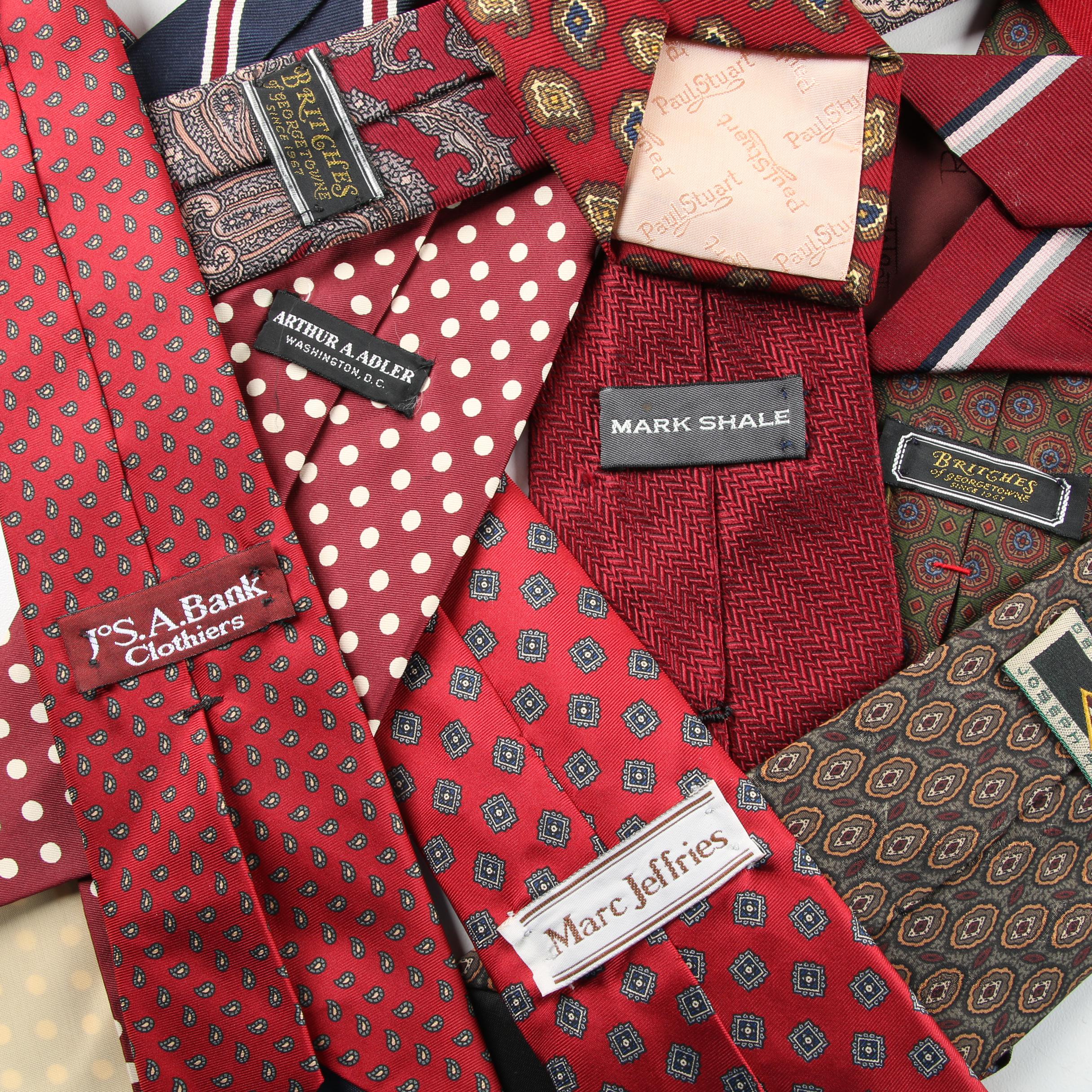 Men's Neckties Including Silk, Arthur A. Adler, Britches and Jos A. Banks
