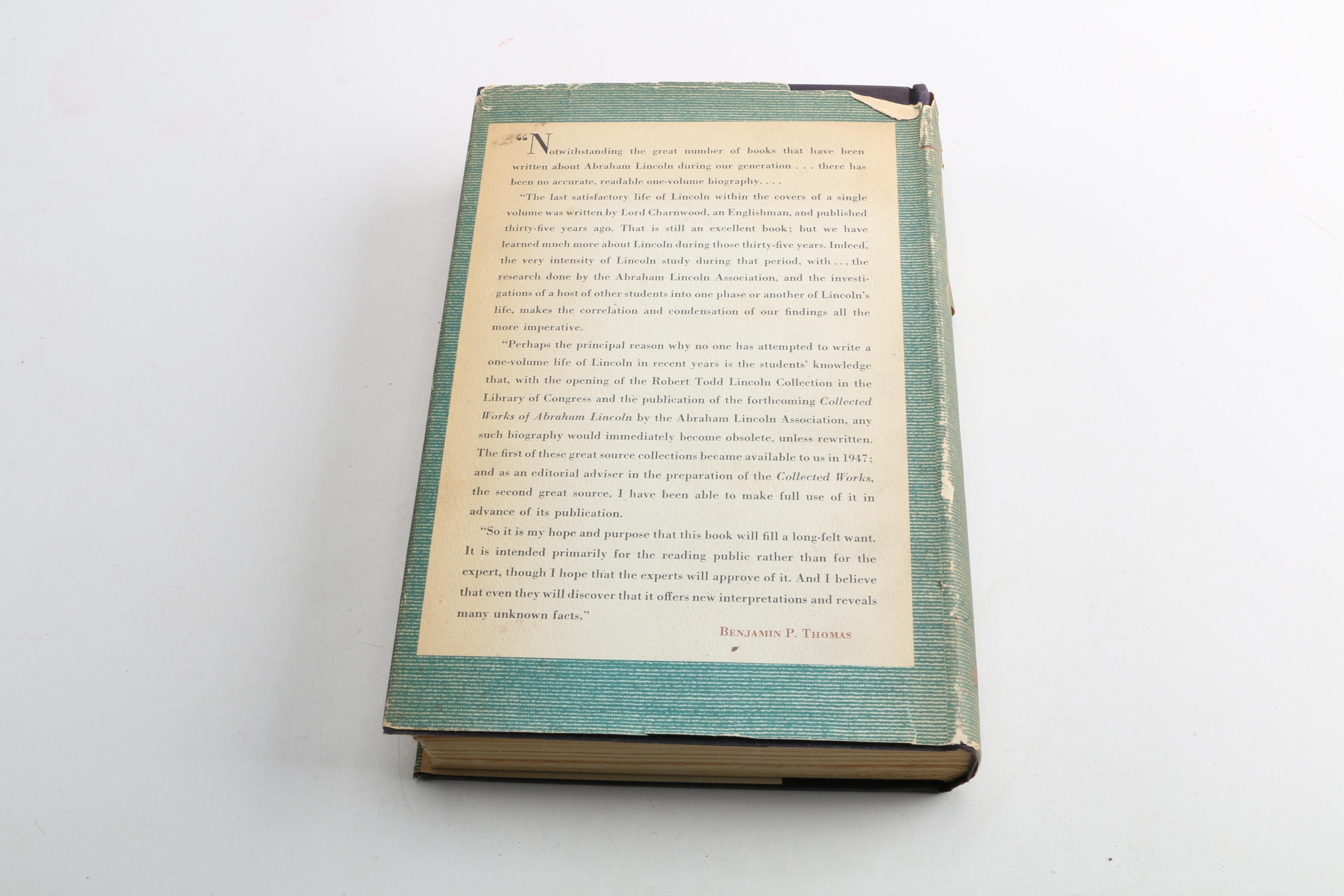 First Edition "Abraham Lincoln" by Benjamin P. Thomas