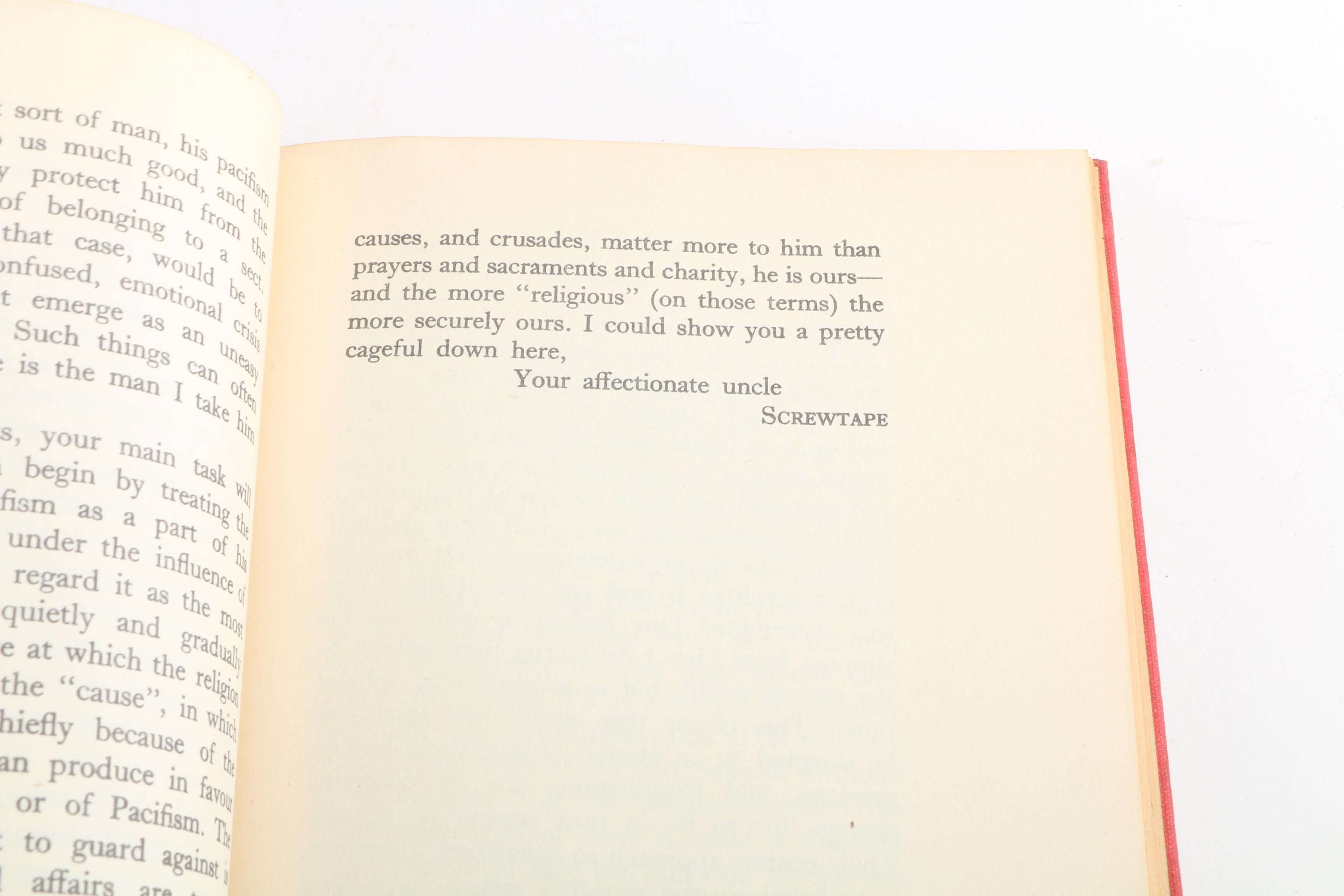 1946 "The Screwtape Letters" by C.S. Lewis