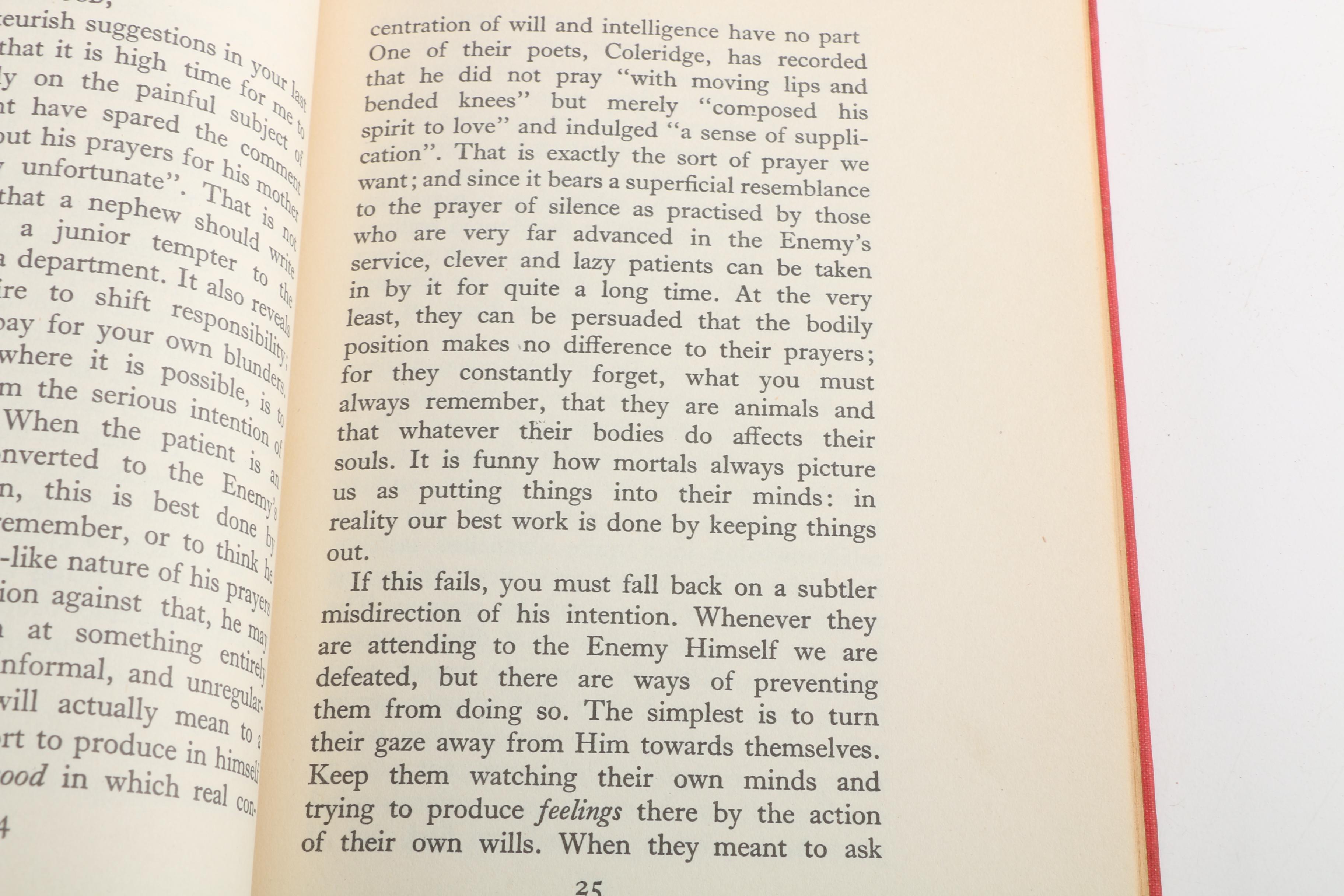 1946 "The Screwtape Letters" by C.S. Lewis