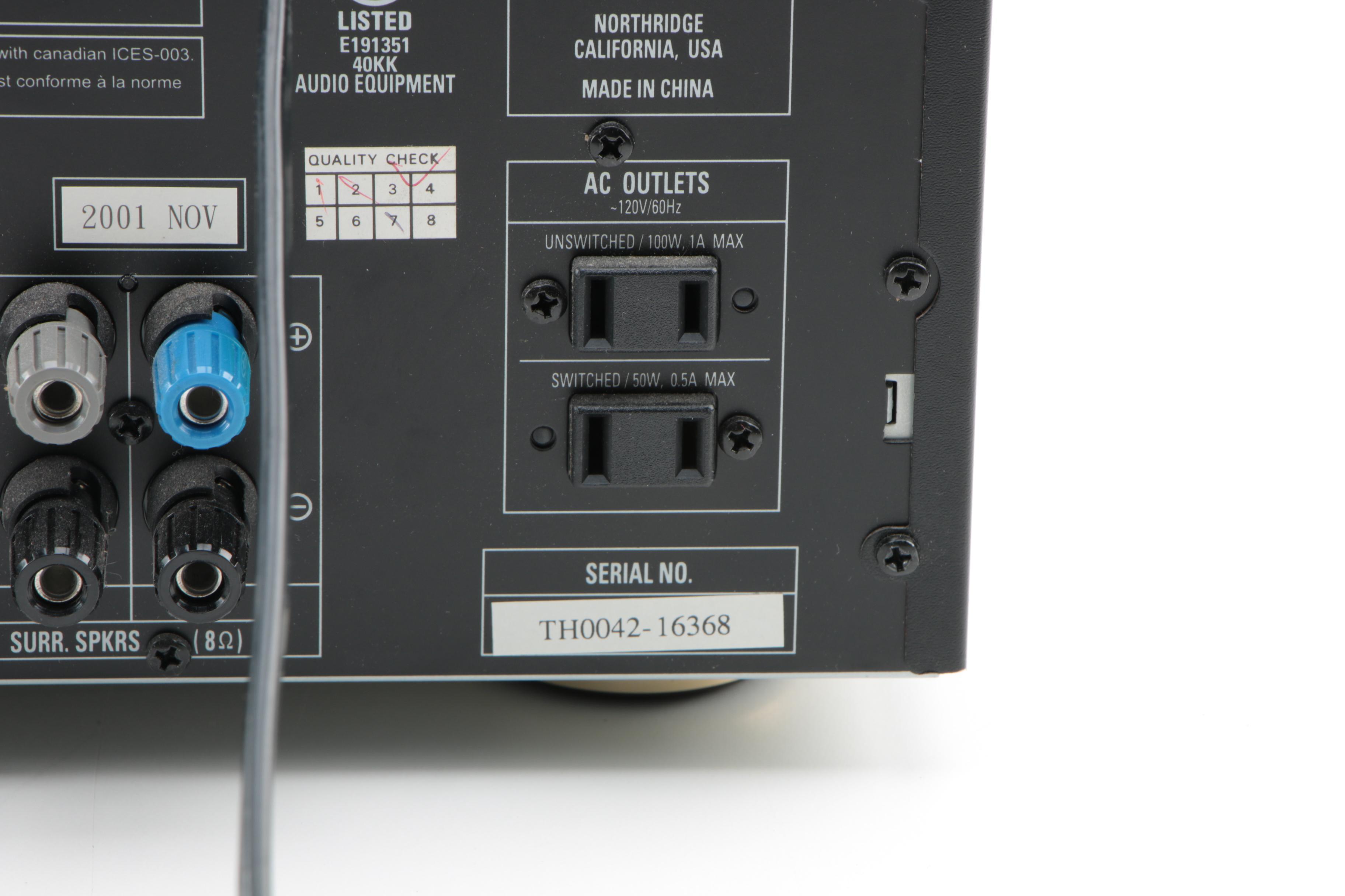 Harman/Kardon and Vector Research Receivers with Sony 5-Disc CD Player