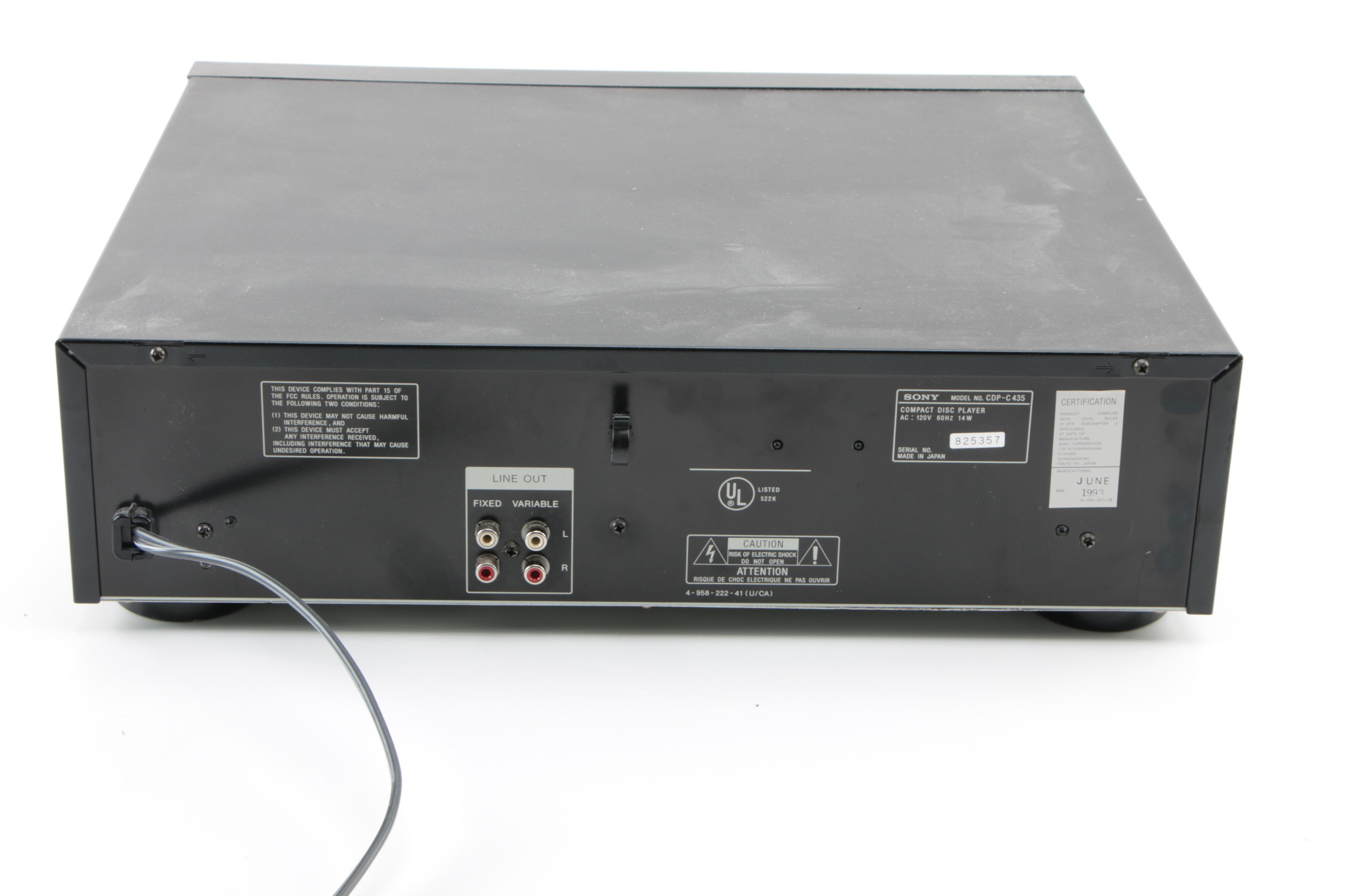 Harman/Kardon and Vector Research Receivers with Sony 5-Disc CD Player